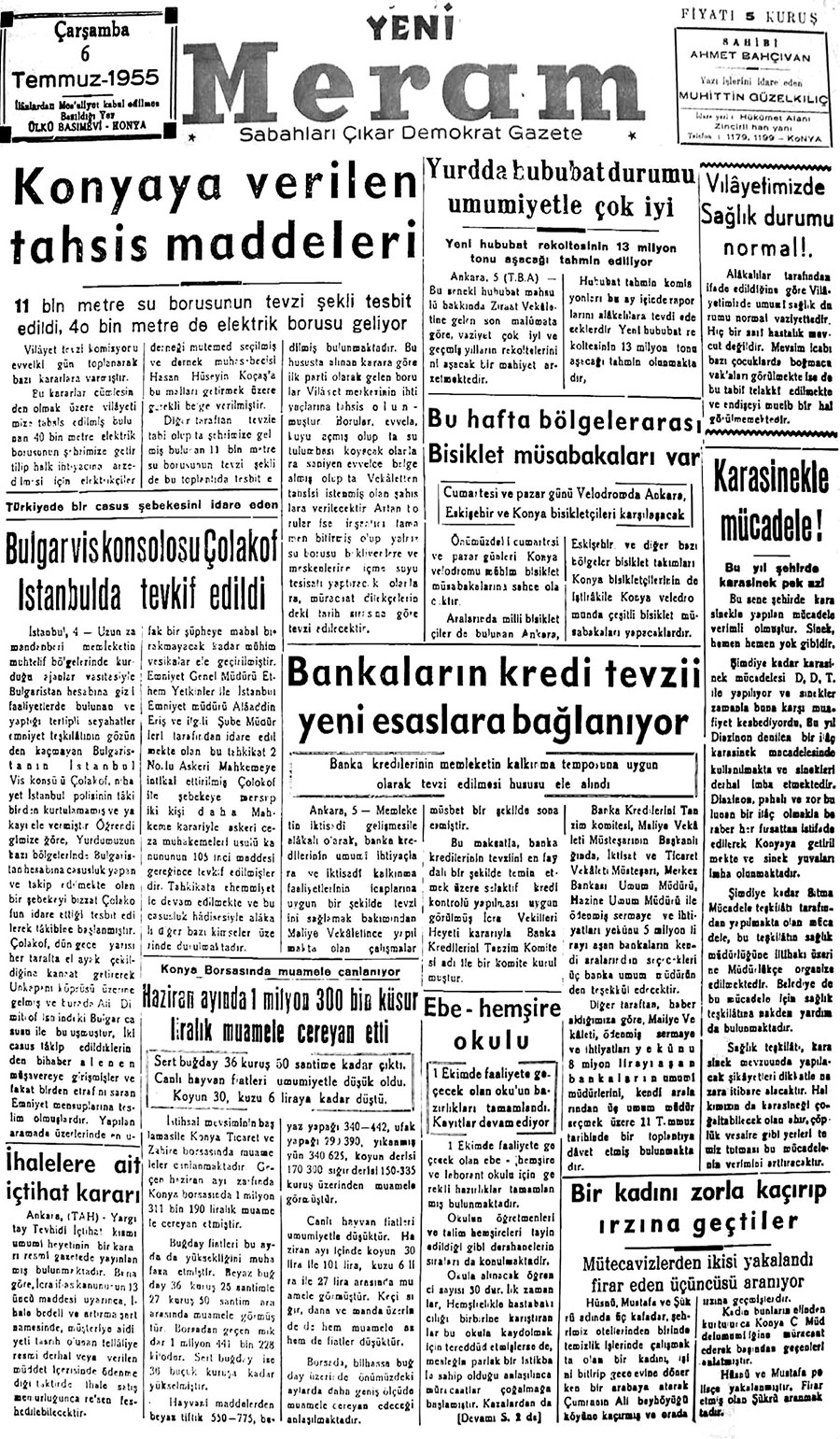 6 Temmuz 2018 Yeni Meram Gazetesi