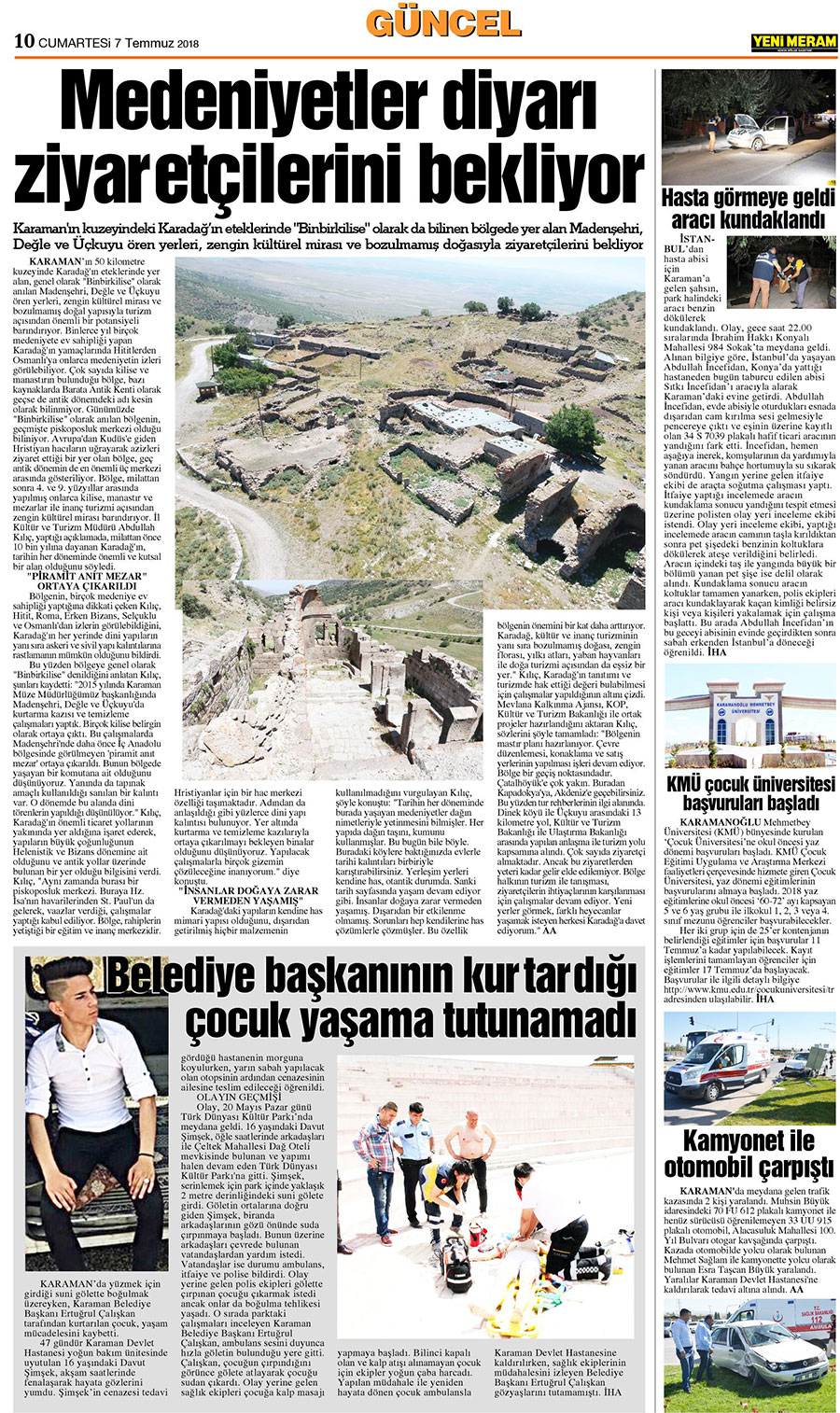 7 Temmuz 2018 Yeni Meram Gazetesi