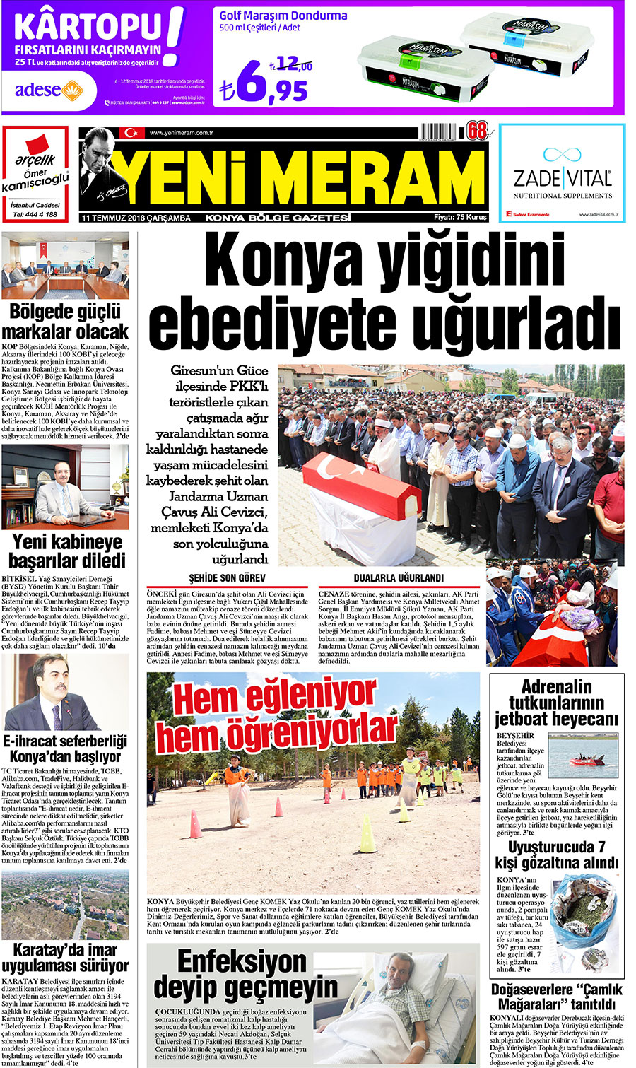 11 Temmuz 2018 Yeni Meram Gazetesi