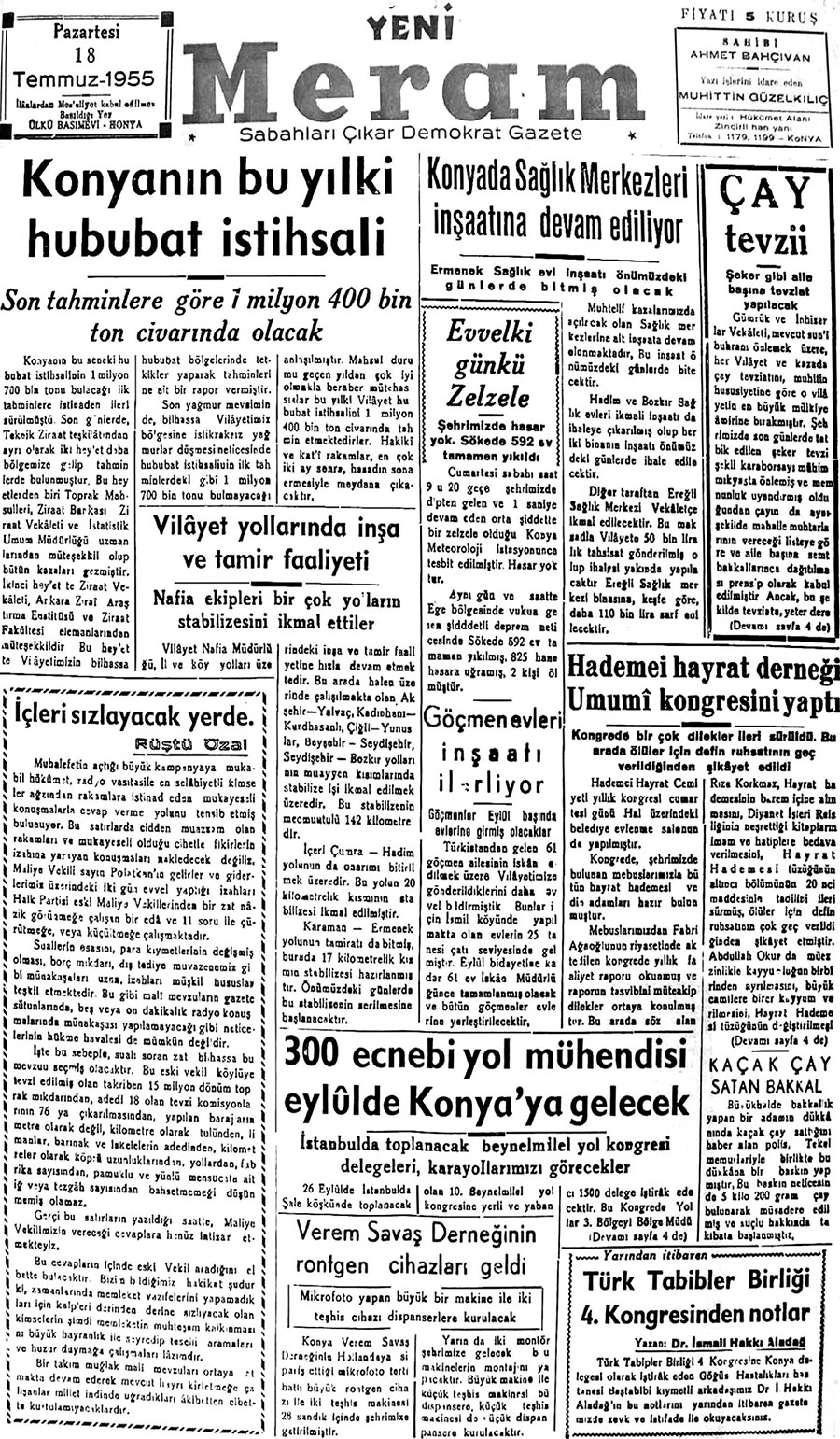 18 Temmuz 2018 Yeni Meram Gazetesi