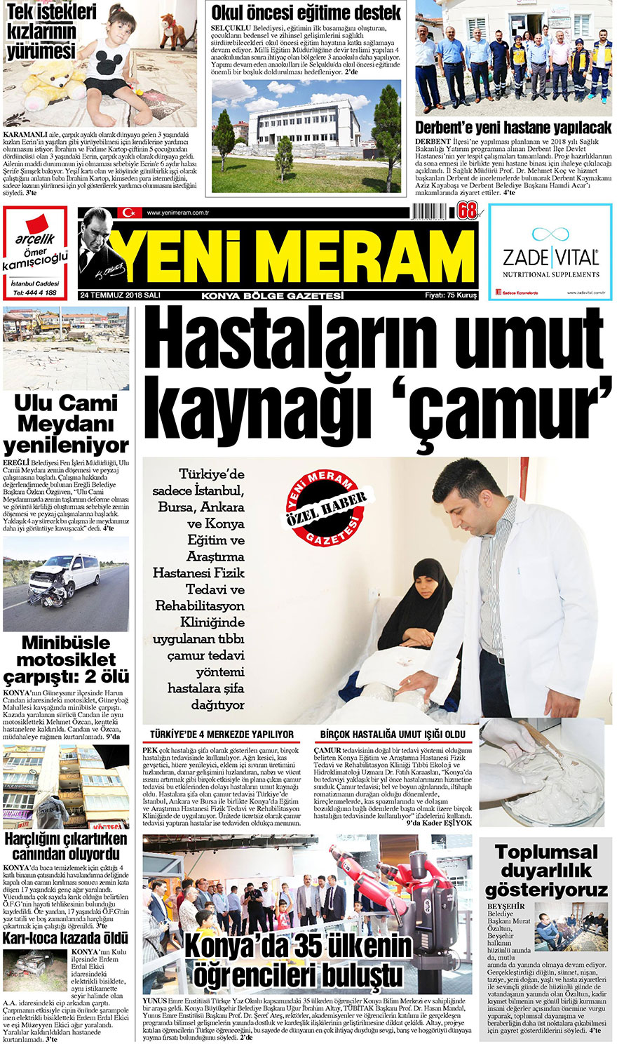 24 Temmuz 2018 Yeni Meram Gazetesi