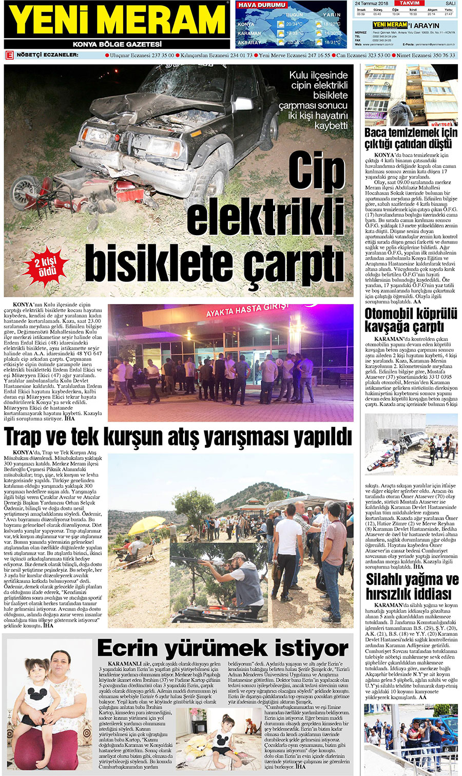 24 Temmuz 2018 Yeni Meram Gazetesi