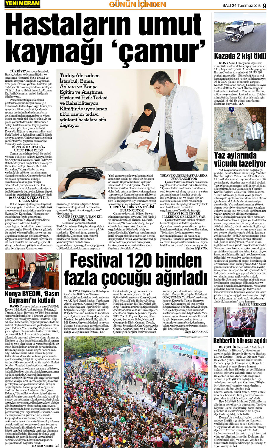 24 Temmuz 2018 Yeni Meram Gazetesi