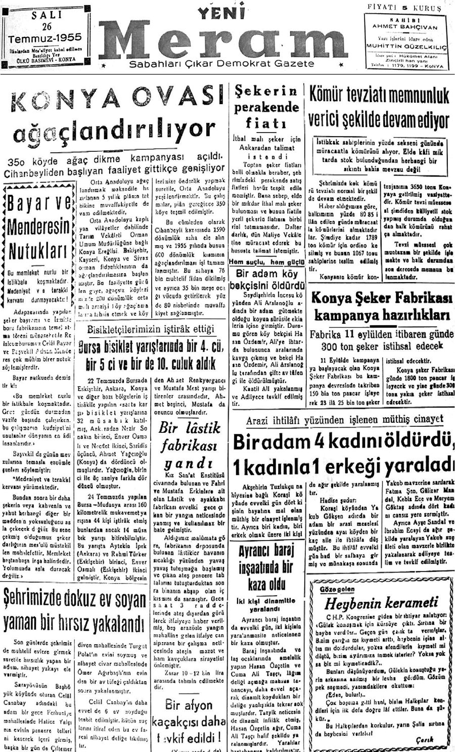 26 Temmuz 2018 Yeni Meram Gazetesi