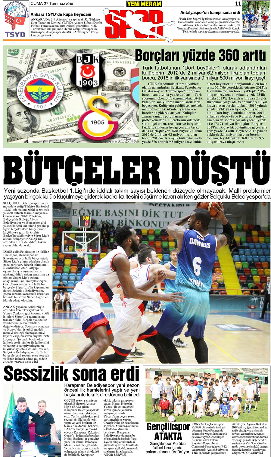 27 Temmuz 2018 Yeni Meram Gazetesi