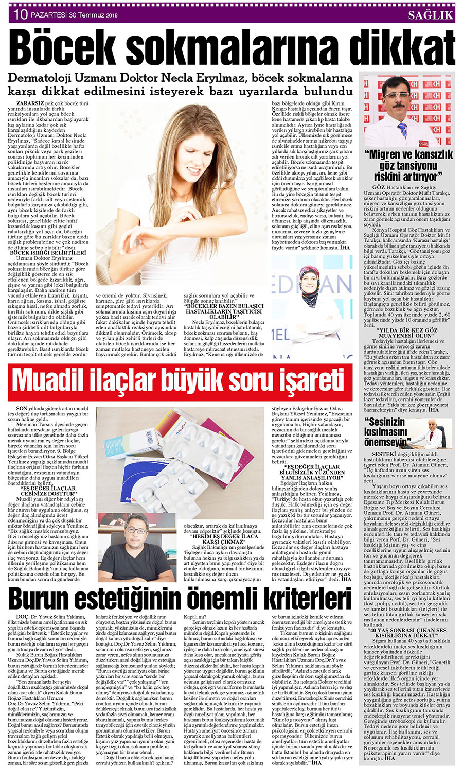 30 Temmuz 2018 Yeni Meram Gazetesi