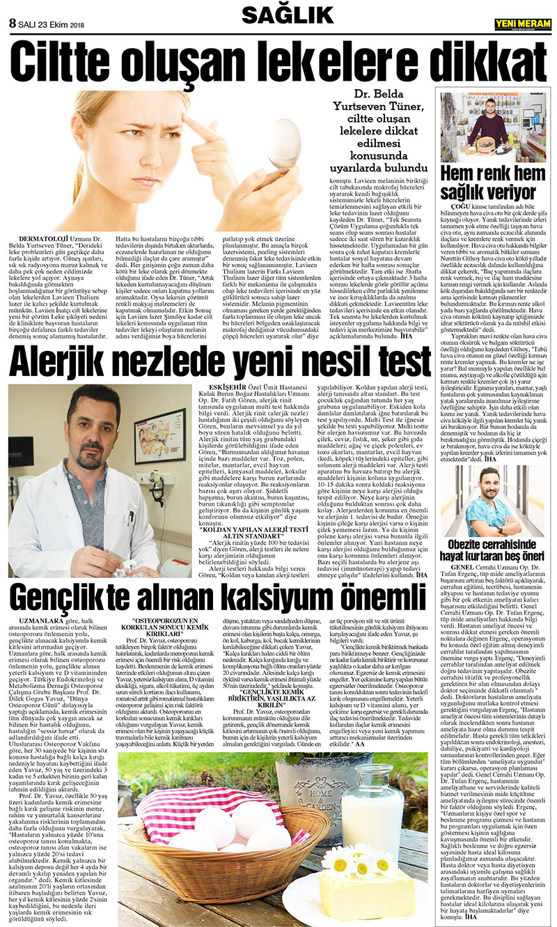 23 Ekim 2018 Yeni Meram Gazetesi