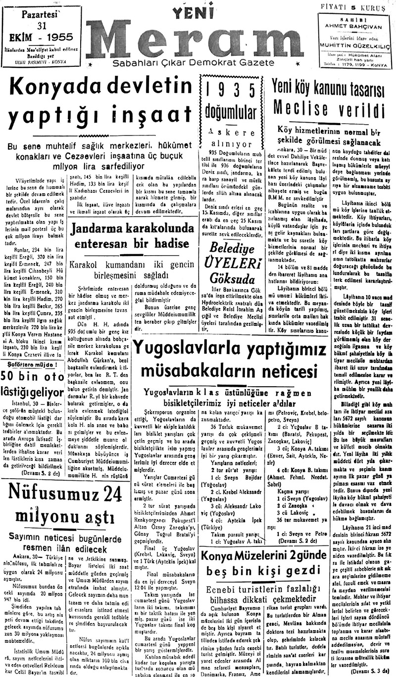 31 Ekim 2018 Yeni Meram Gazetesi