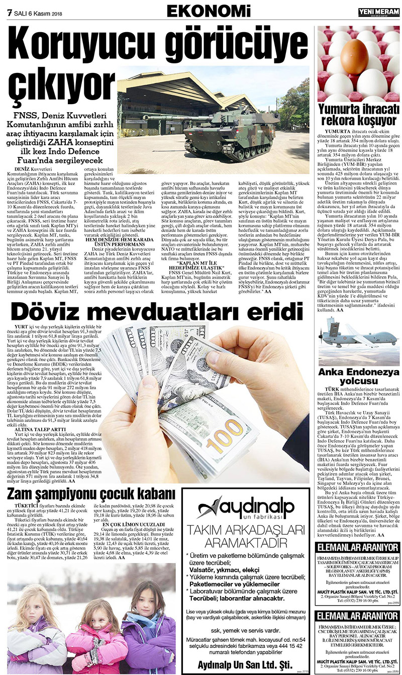 6 Kasım 2018 Yeni Meram Gazetesi