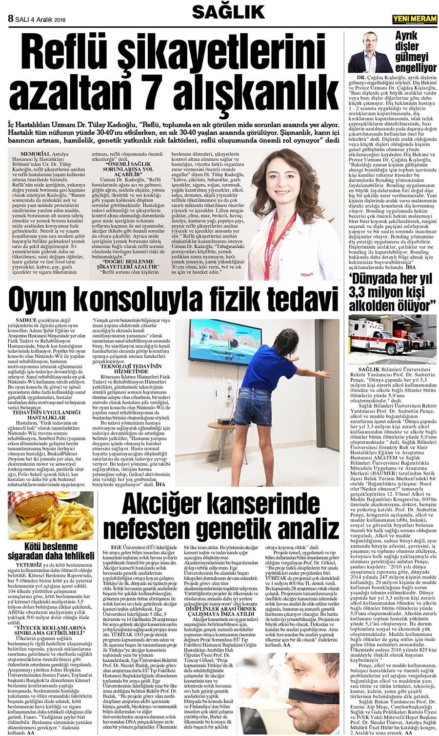 4 Aralık 2018 Yeni Meram Gazetesi