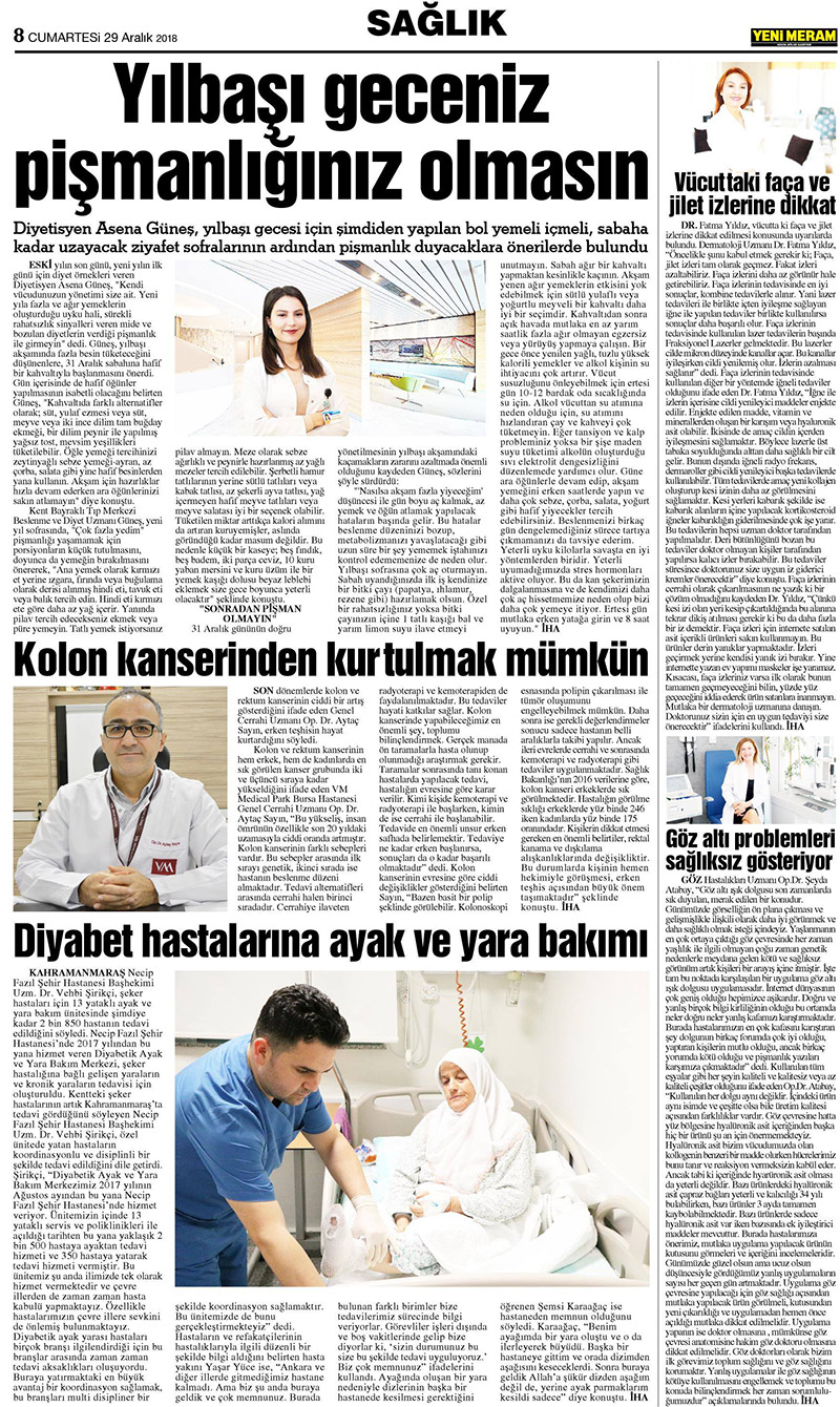 29 Aralık 2018 Yeni Meram Gazetesi