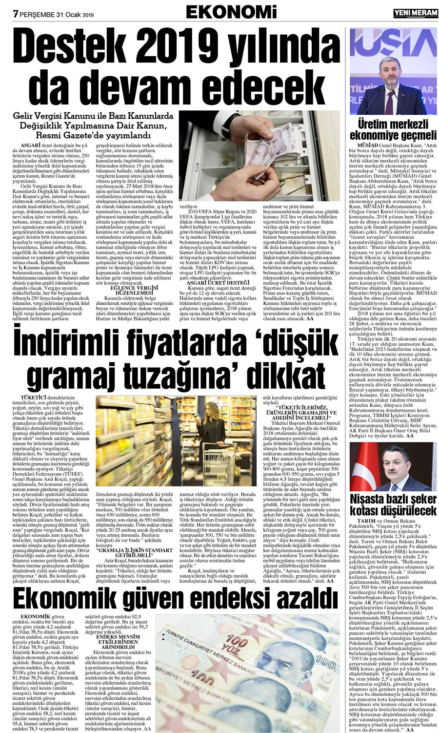 31 Ocak 2019 Yeni Meram Gazetesi