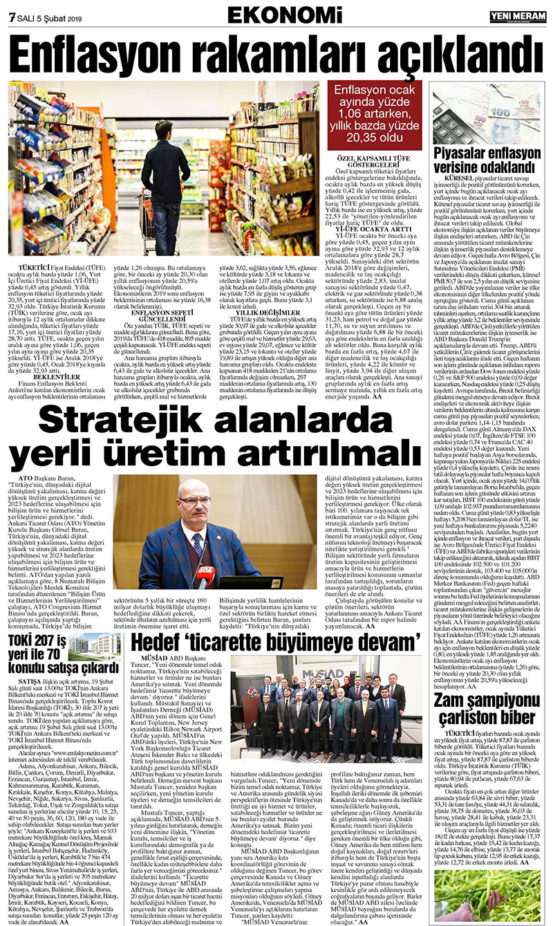 5 Şubat 2019 Yeni Meram Gazetesi