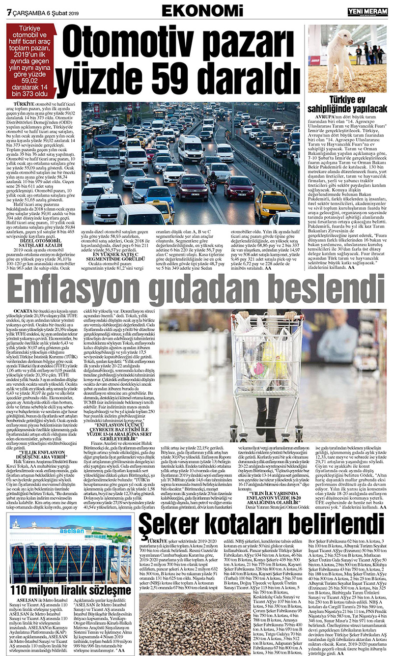 6 Şubat 2019 Yeni Meram Gazetesi