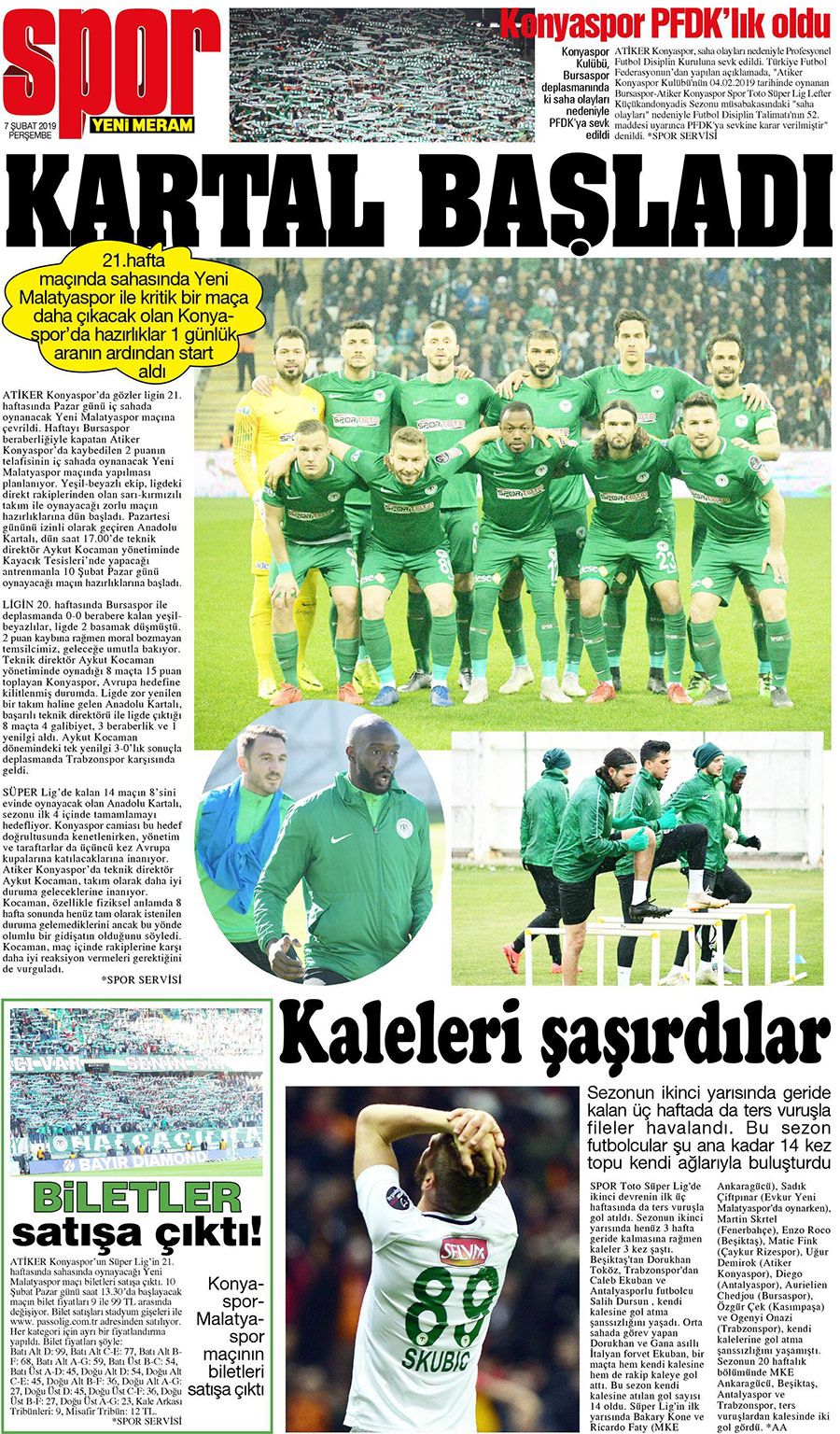 7 Şubat 2019 Yeni Meram Gazetesi