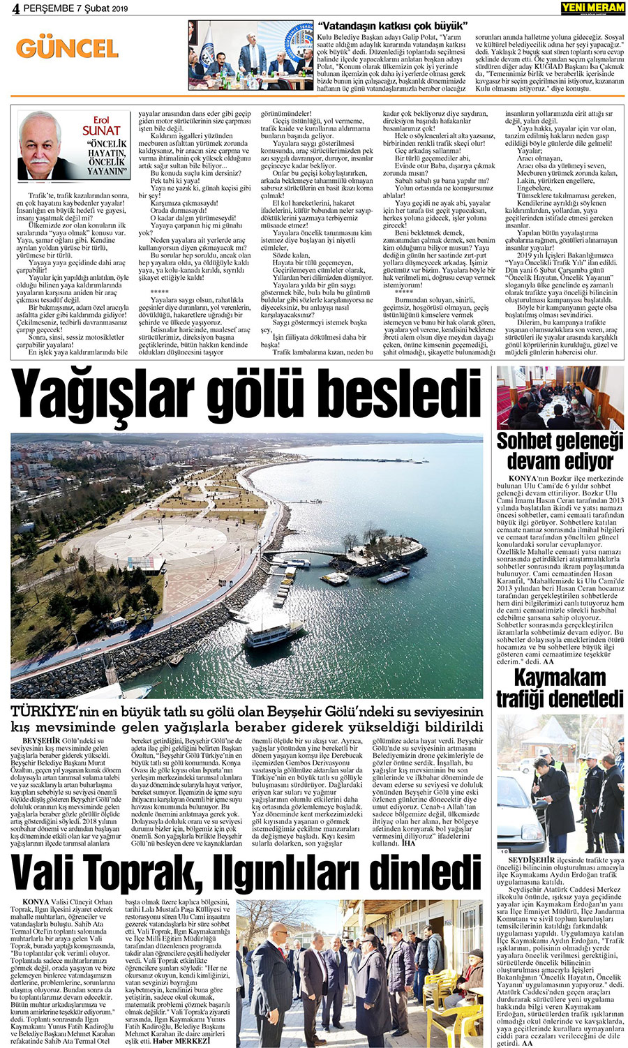 7 Şubat 2019 Yeni Meram Gazetesi