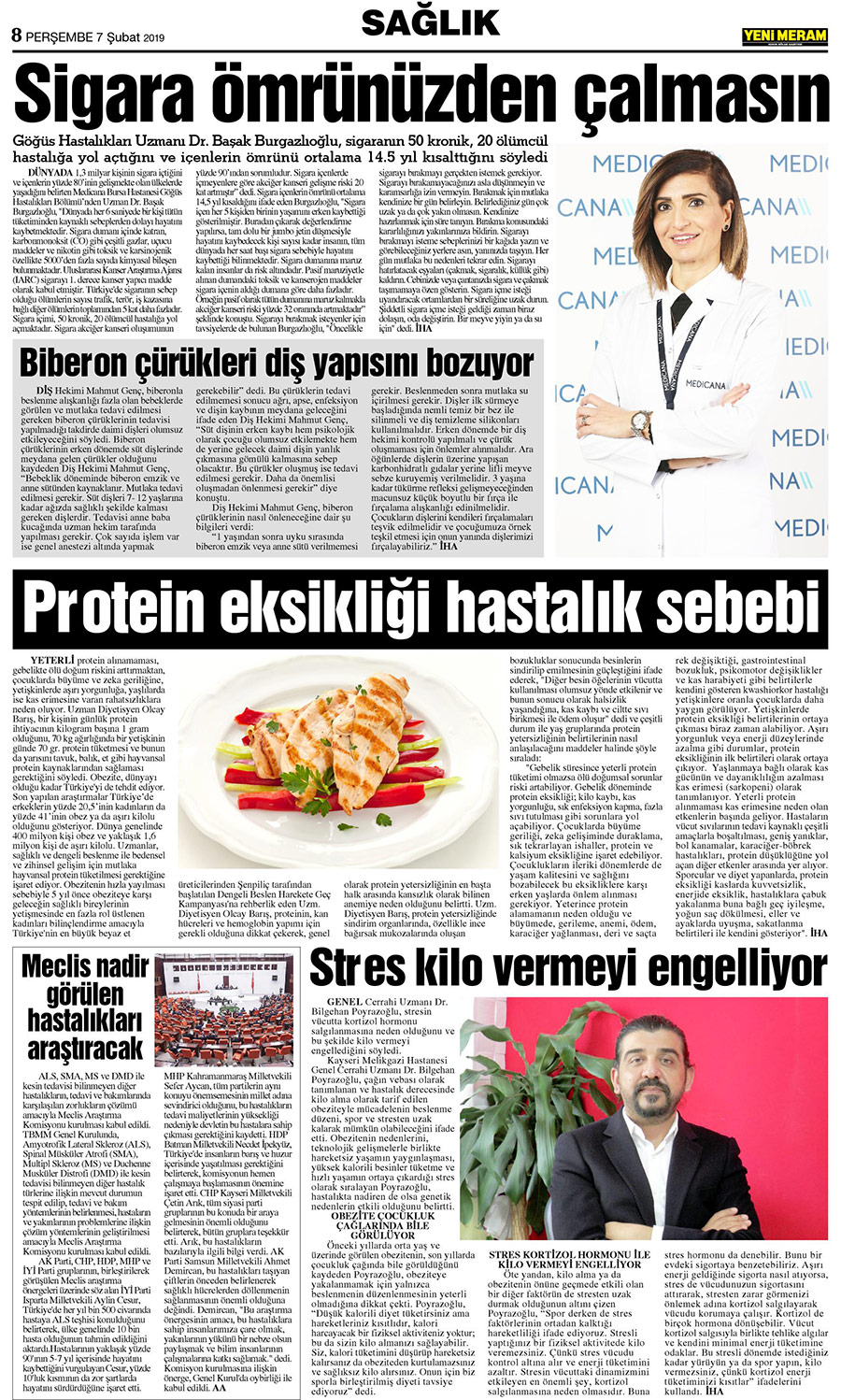 7 Şubat 2019 Yeni Meram Gazetesi