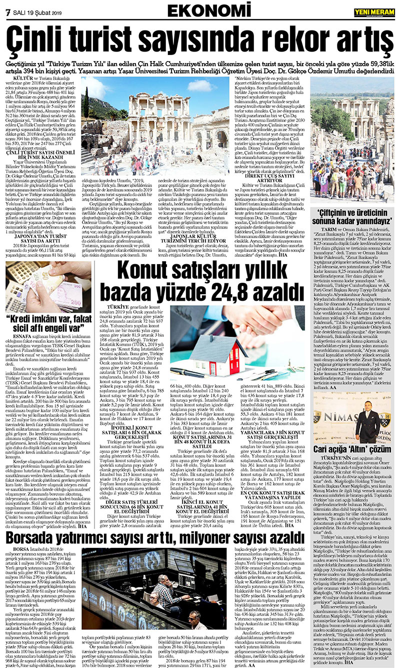 19 Şubat 2019 Yeni Meram Gazetesi