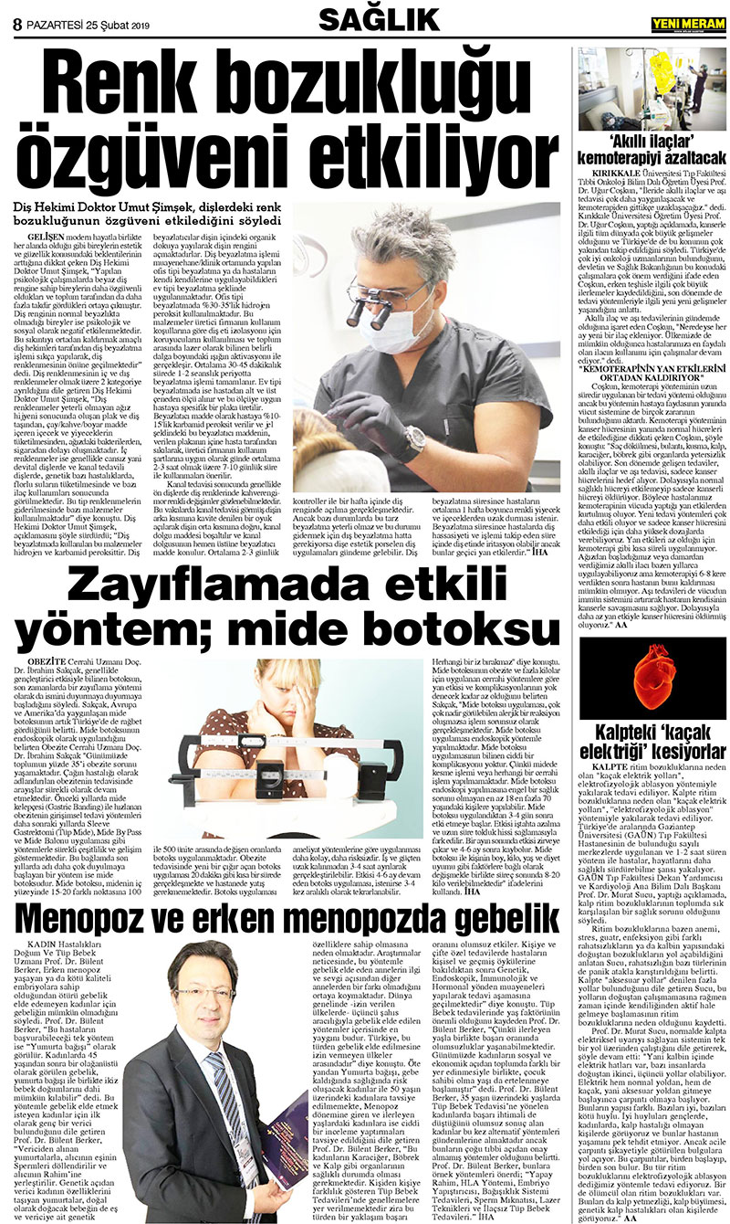 25 Şubat 2019 Yeni Meram Gazetesi