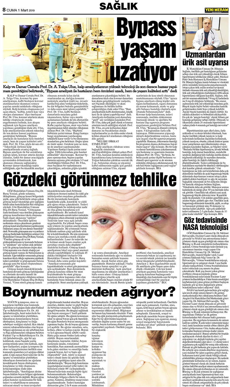 1 Mart 2019 Yeni Meram Gazetesi