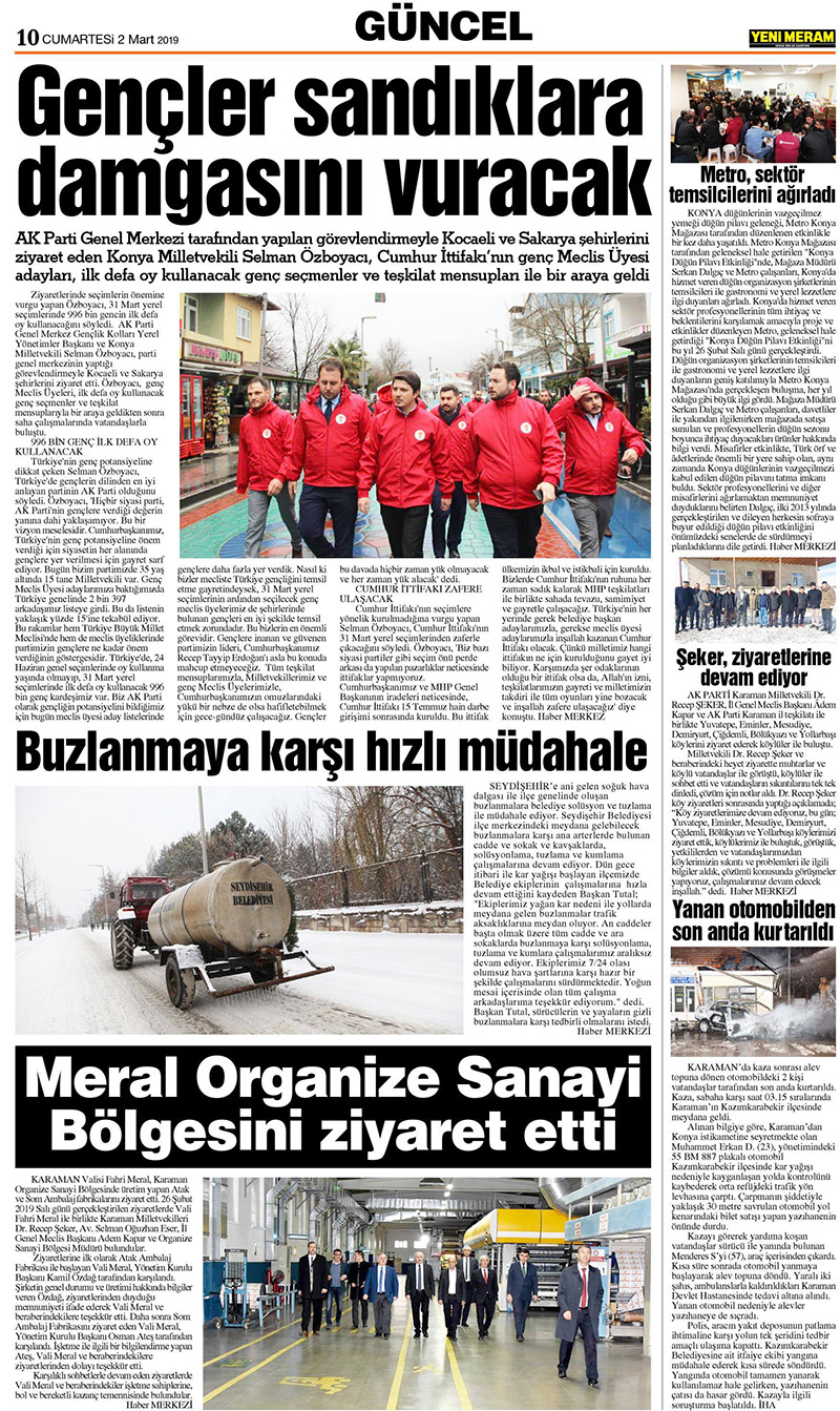 2 Mart 2019 Yeni Meram Gazetesi