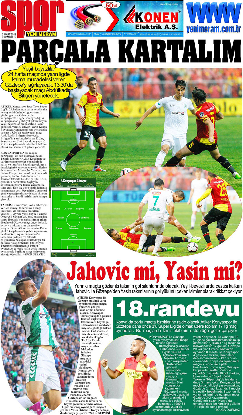 2 Mart 2019 Yeni Meram Gazetesi