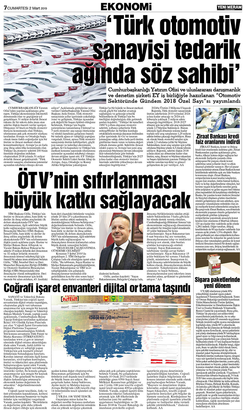 2 Mart 2019 Yeni Meram Gazetesi