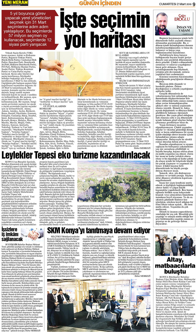 2 Mart 2019 Yeni Meram Gazetesi