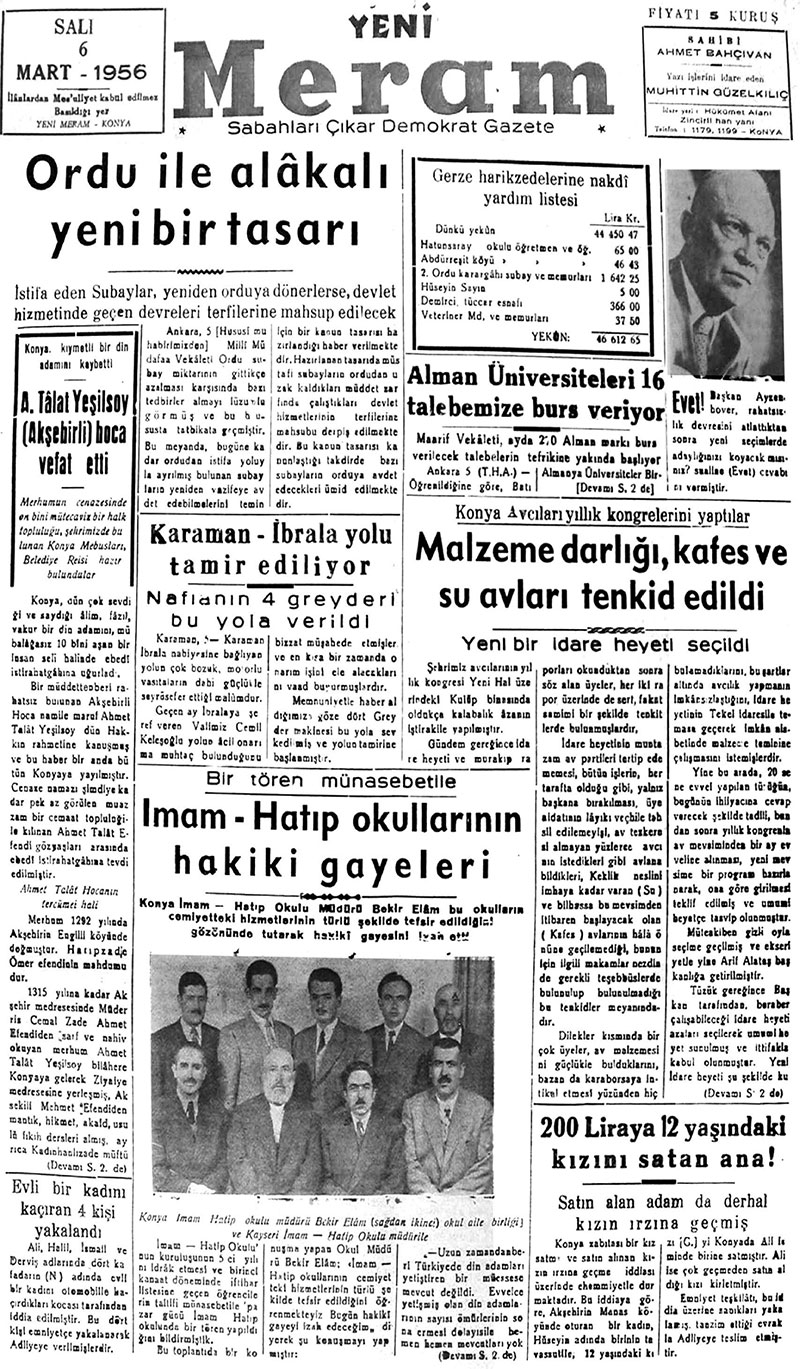 6 Mart 2019 Yeni Meram Gazetesi