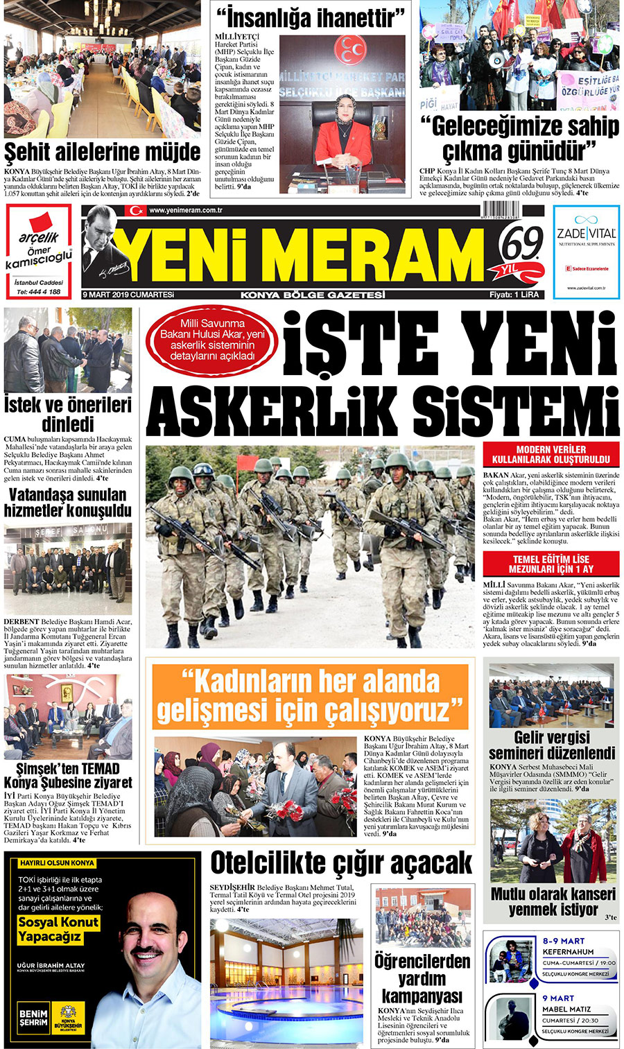 9 Mart 2019 Yeni Meram Gazetesi