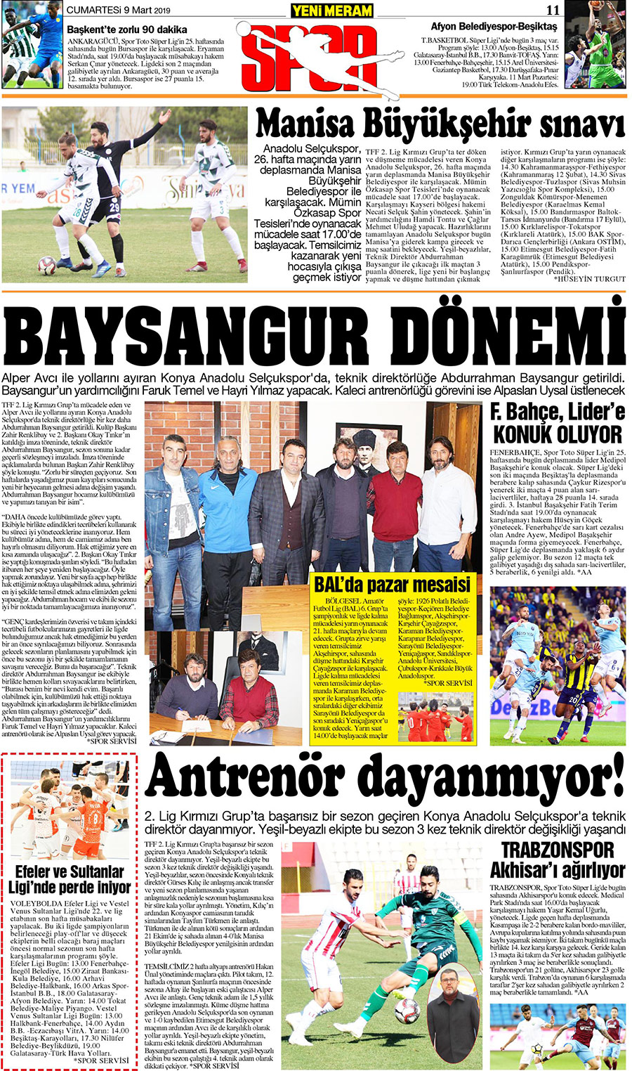 9 Mart 2019 Yeni Meram Gazetesi