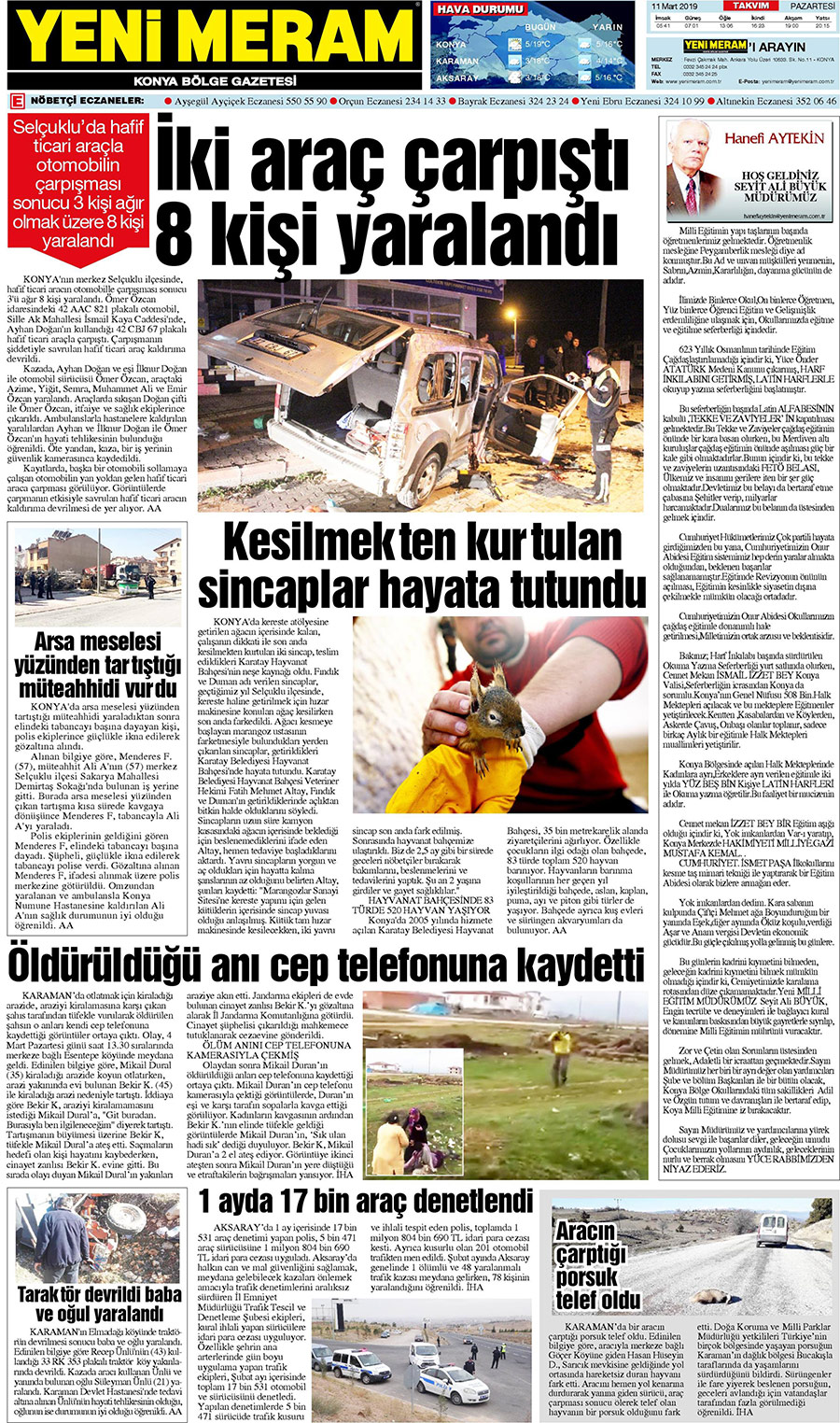 11 Mart 2019 Yeni Meram Gazetesi