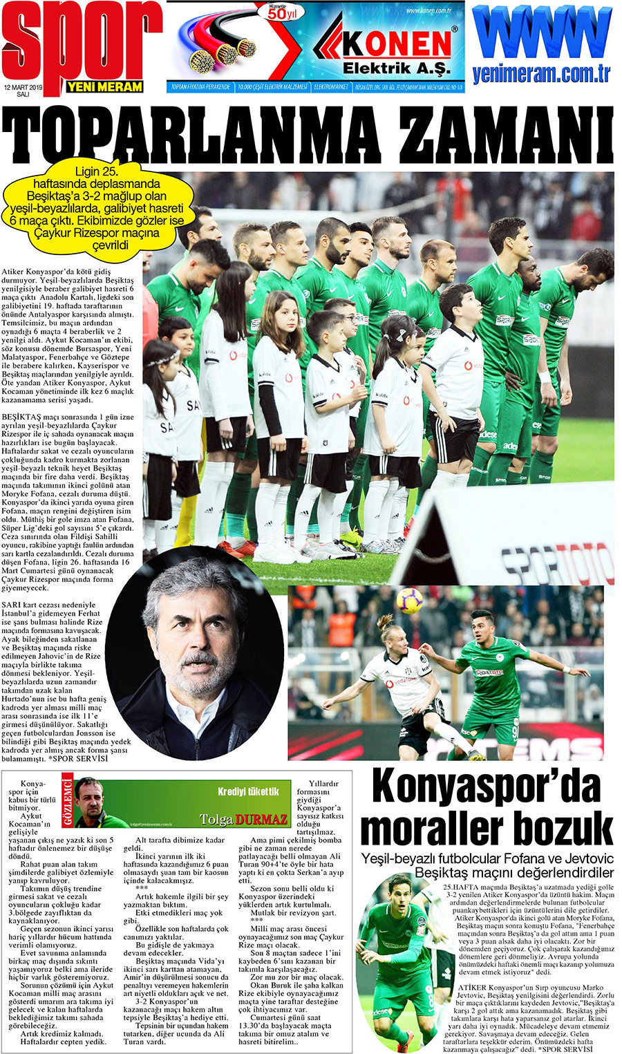 12 Mart 2019 Yeni Meram Gazetesi