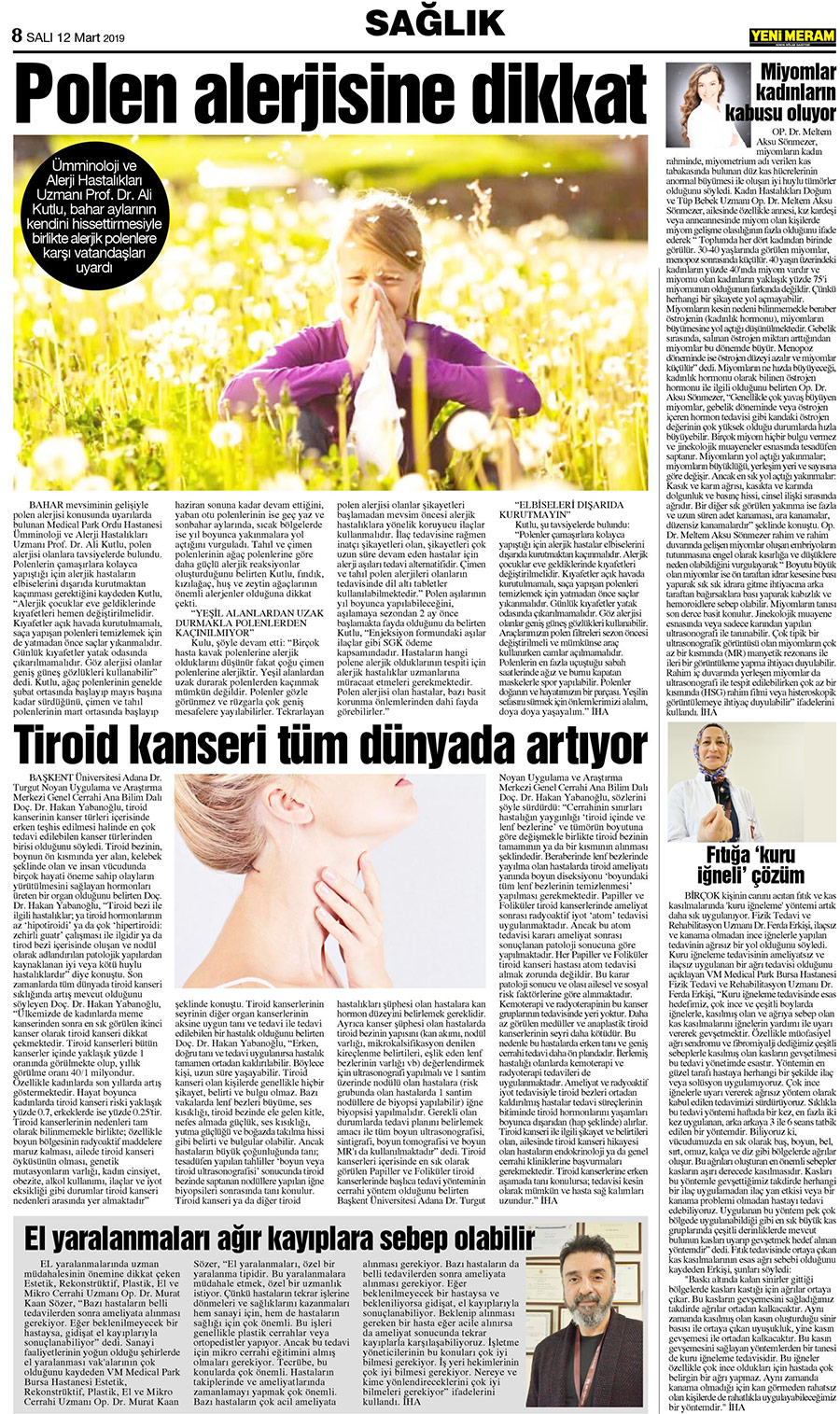 12 Mart 2019 Yeni Meram Gazetesi