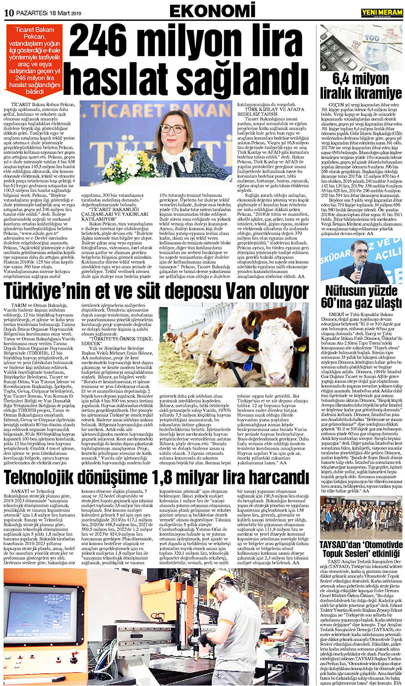 18 Mart 2019 Yeni Meram Gazetesi