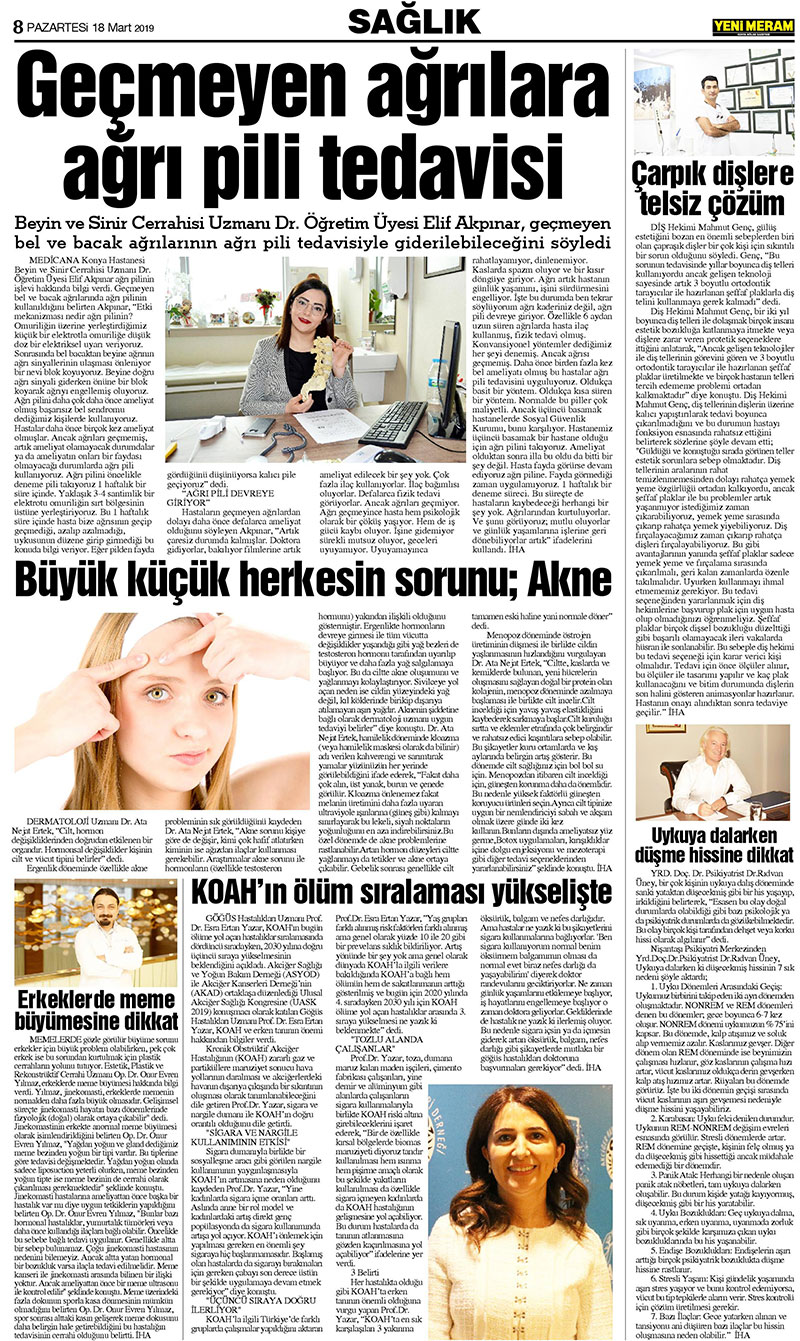 18 Mart 2019 Yeni Meram Gazetesi