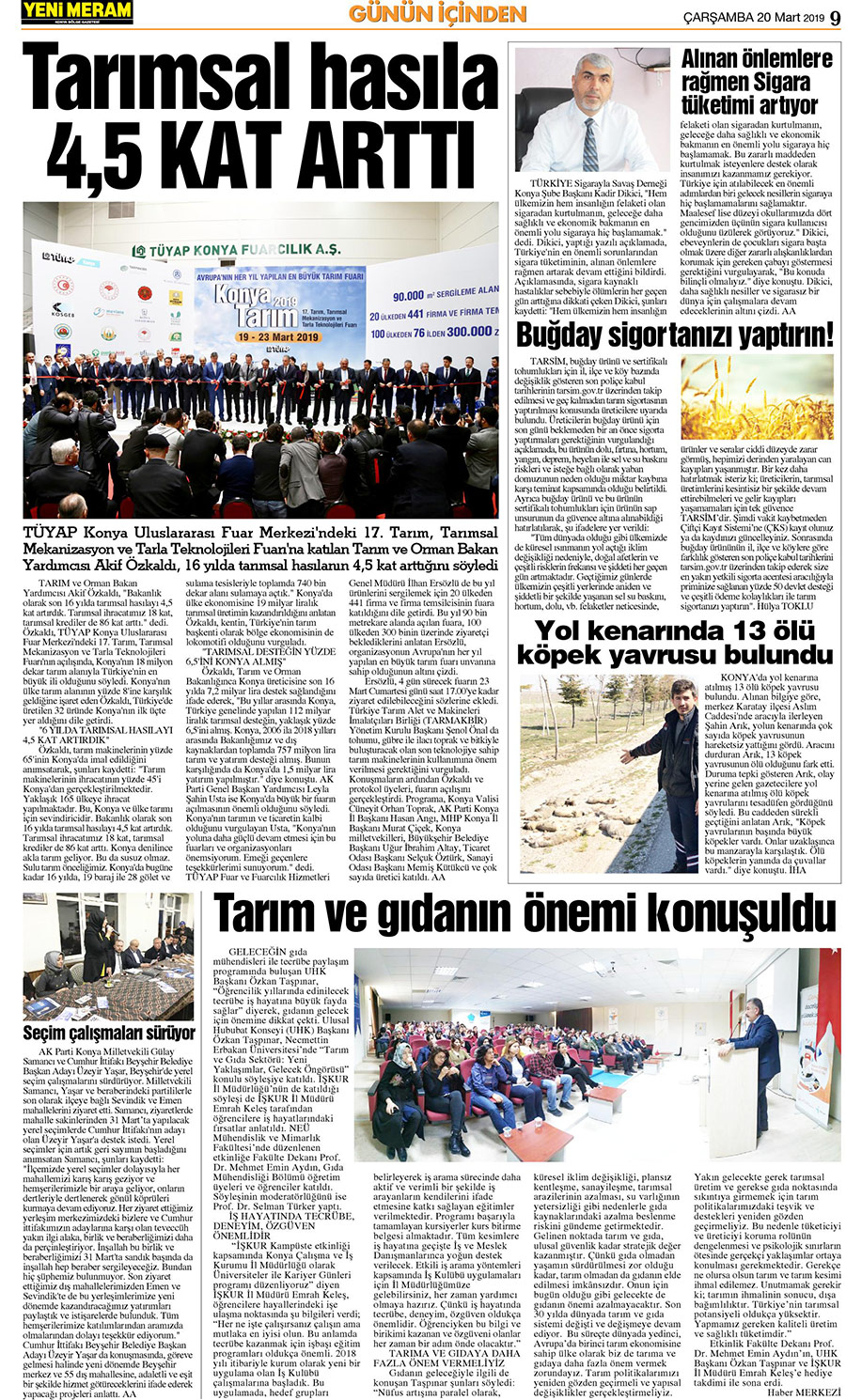 20 Mart 2019 Yeni Meram Gazetesi