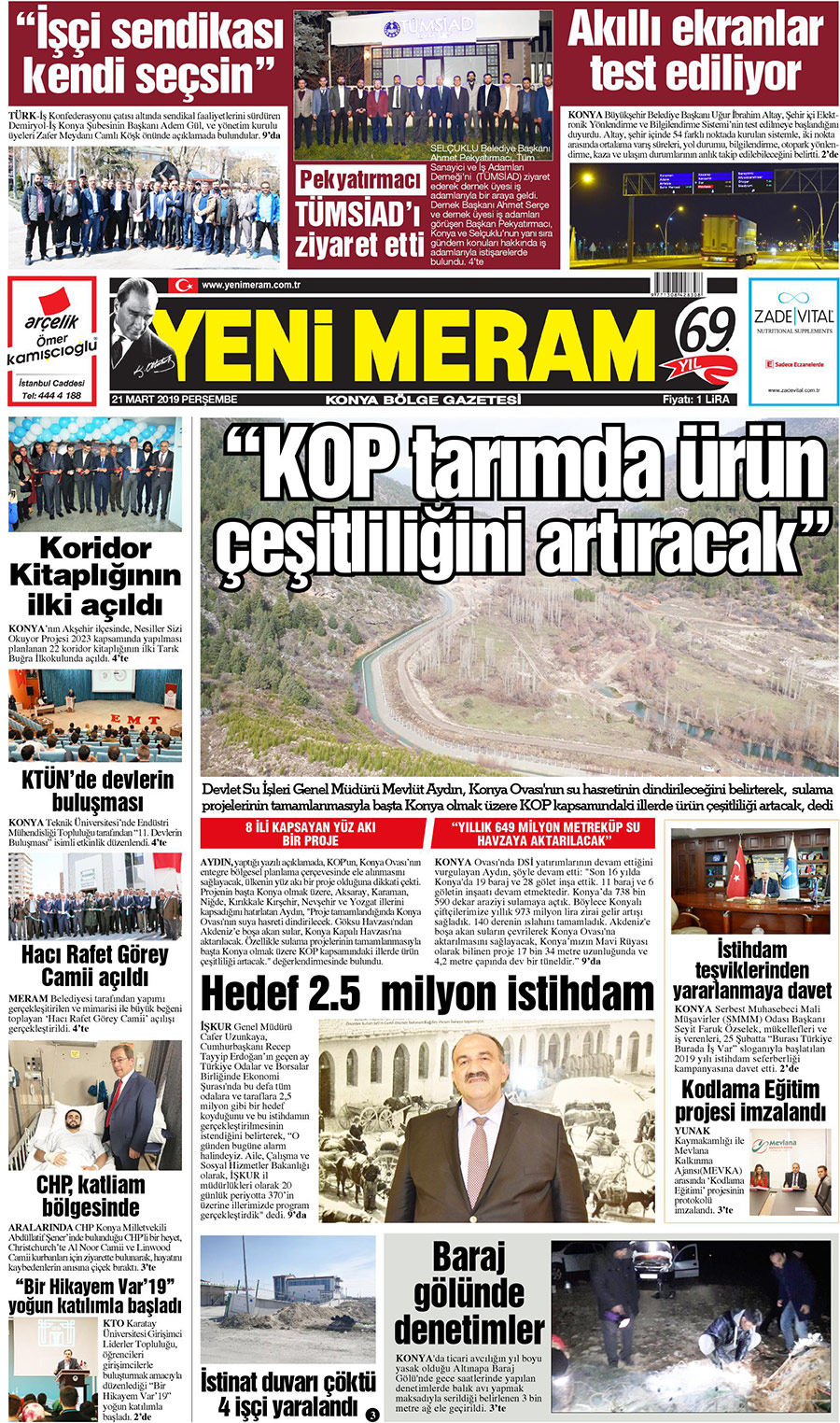 21 Mart 2019 Yeni Meram Gazetesi