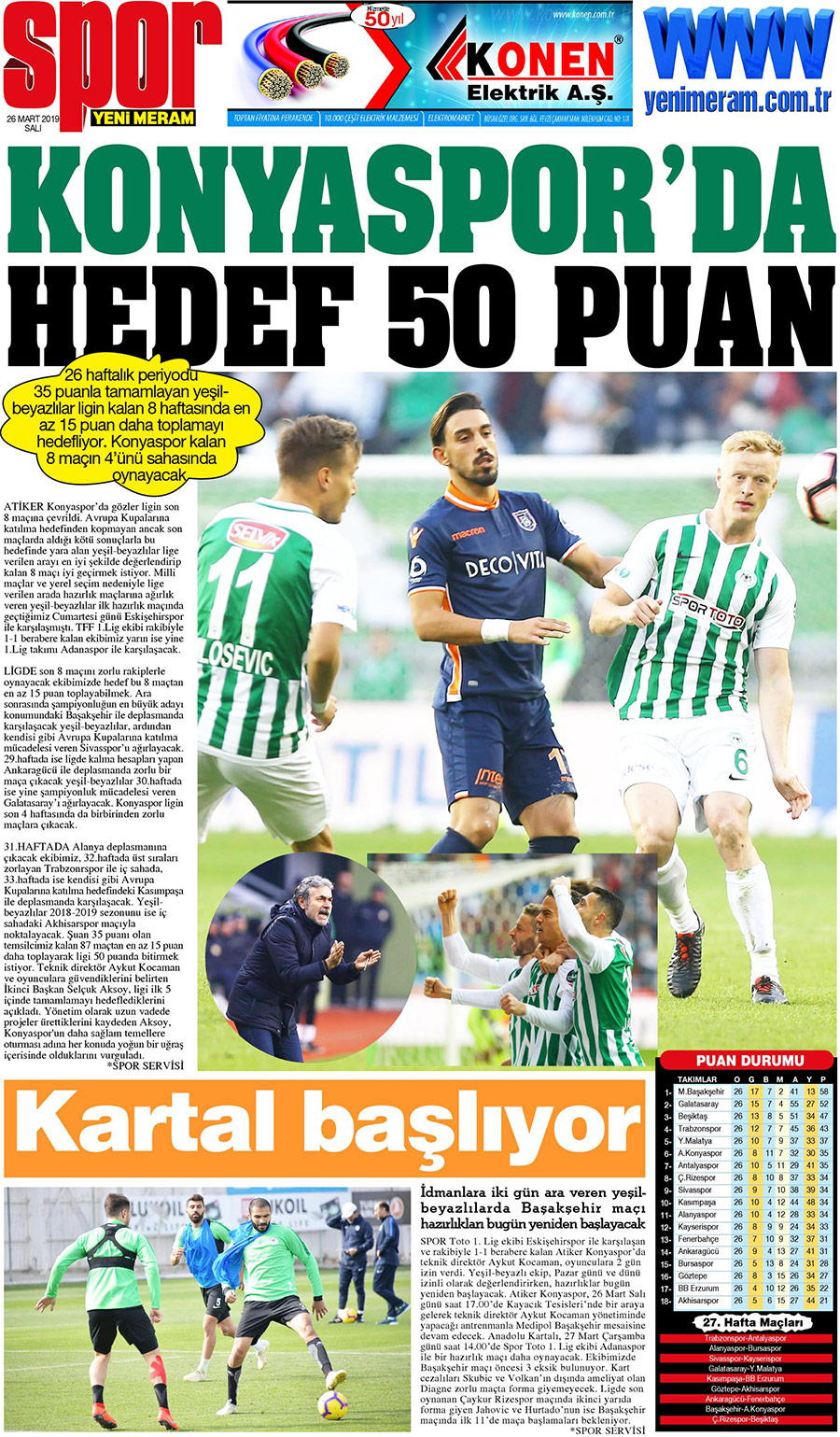 26 Mart 2019 Yeni Meram Gazetesi