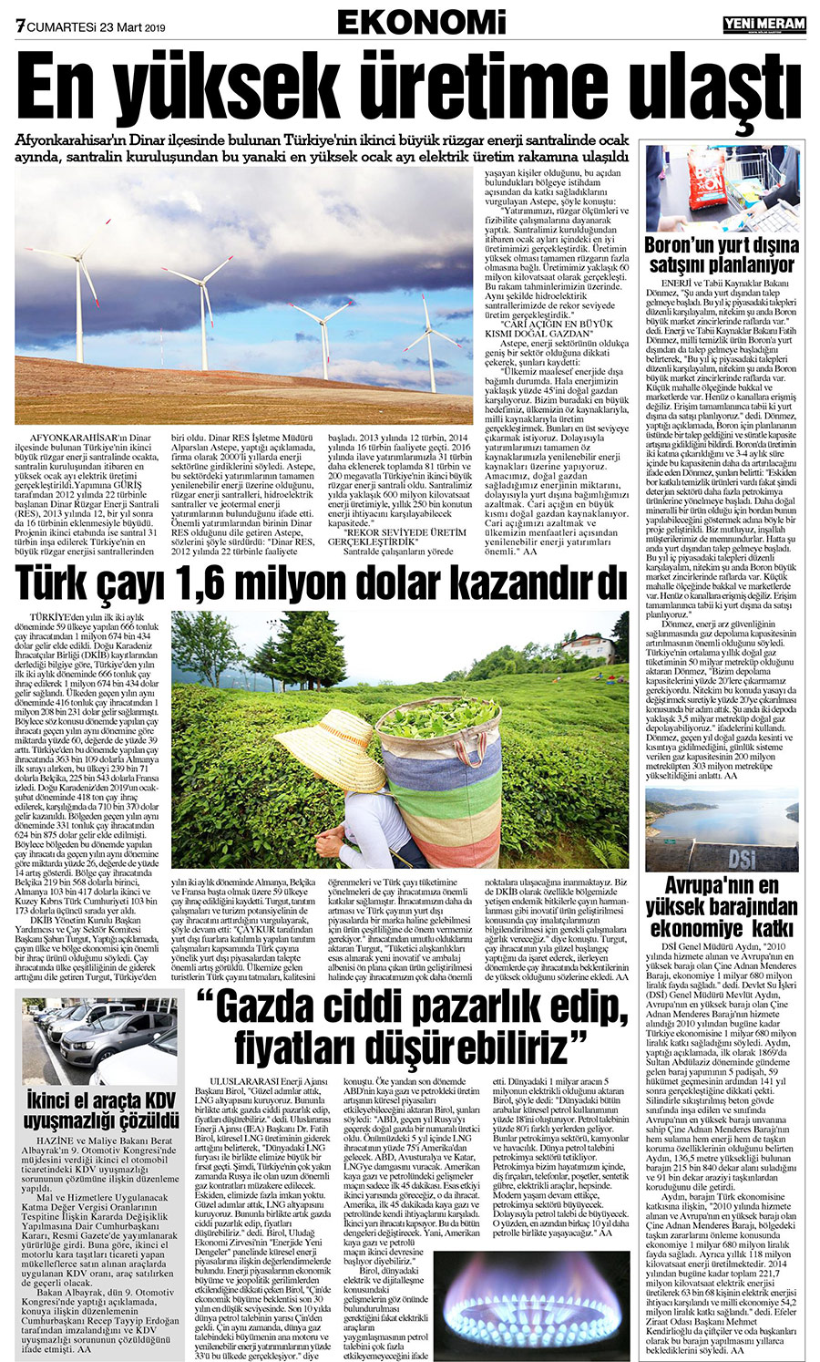 23 Mart 2019 Yeni Meram Gazetesi