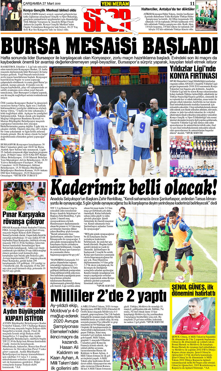 27 Mart 2019 Yeni Meram Gazetesi