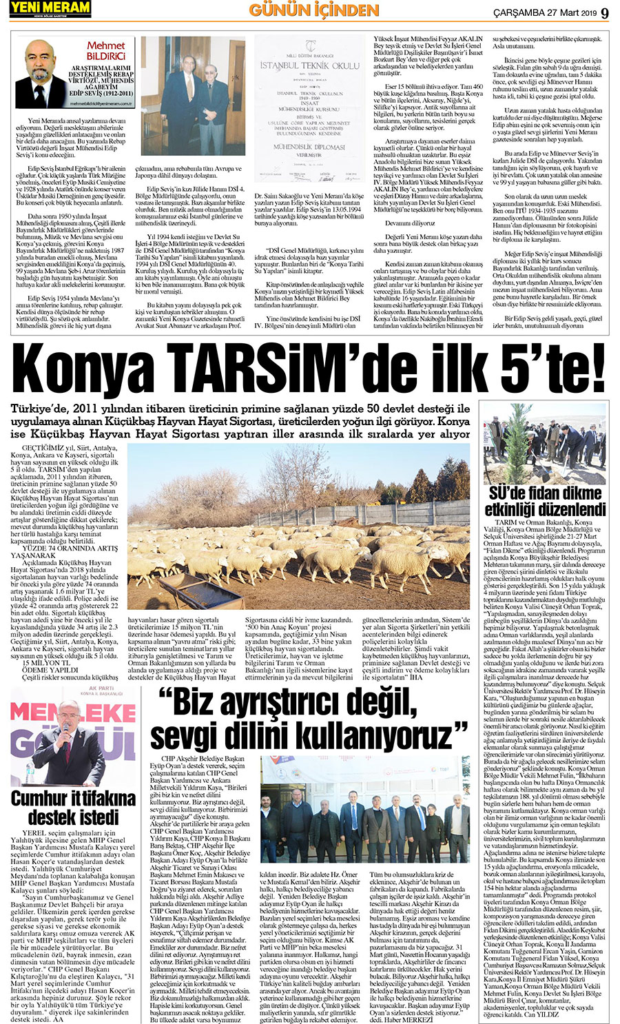 27 Mart 2019 Yeni Meram Gazetesi