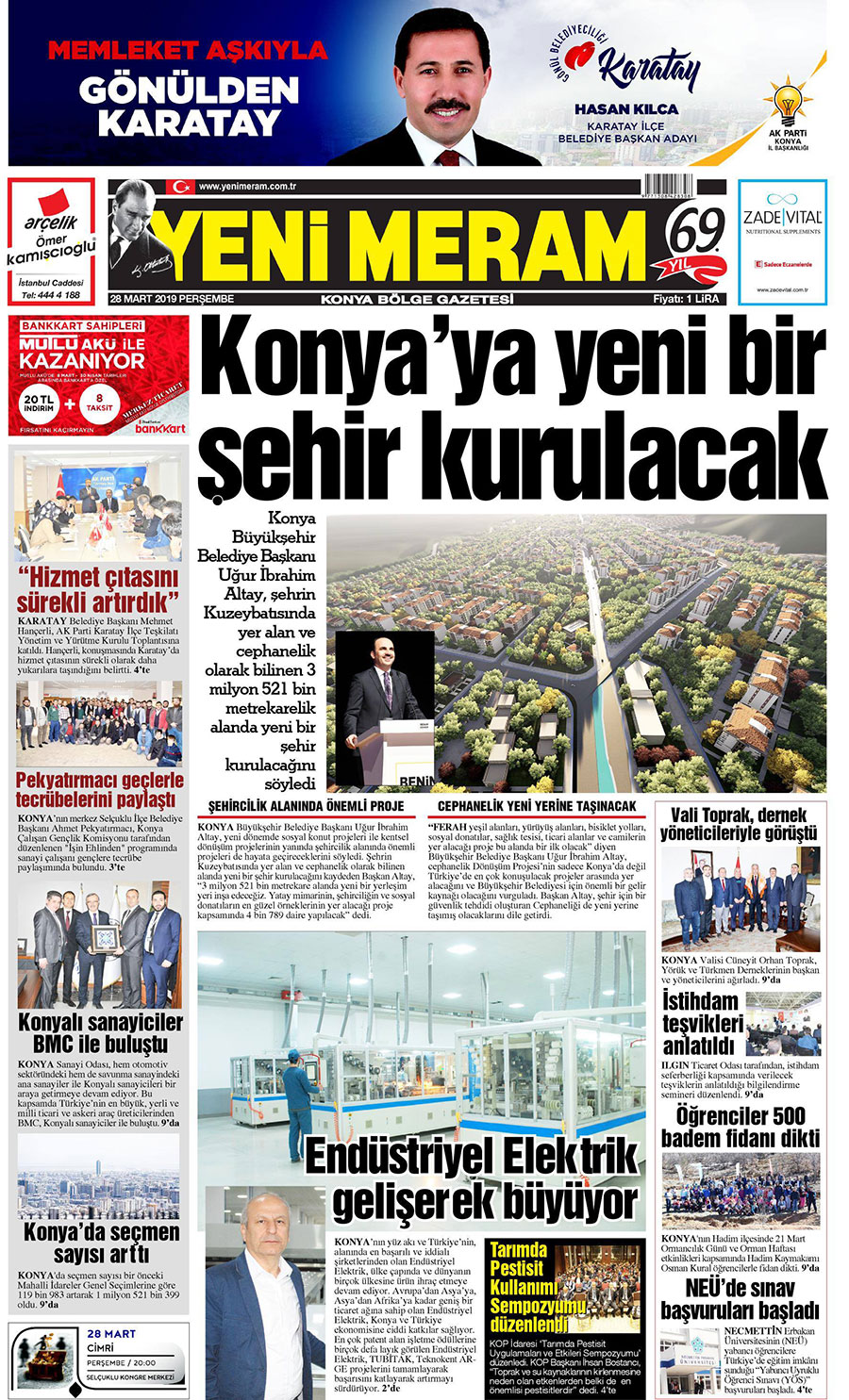 28 Mart 2019 Yeni Meram Gazetesi