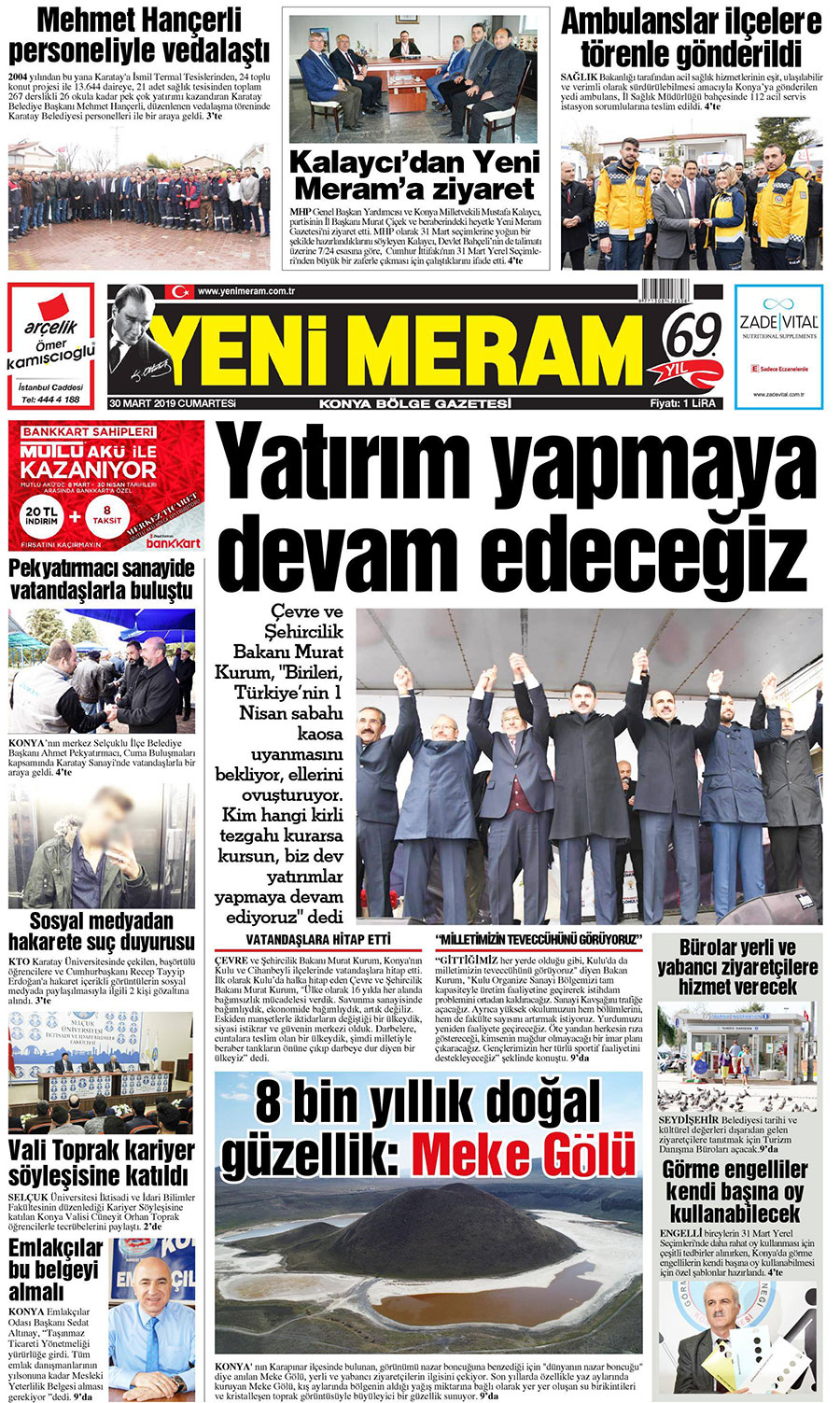 30 Mart 2019 Yeni Meram Gazetesi