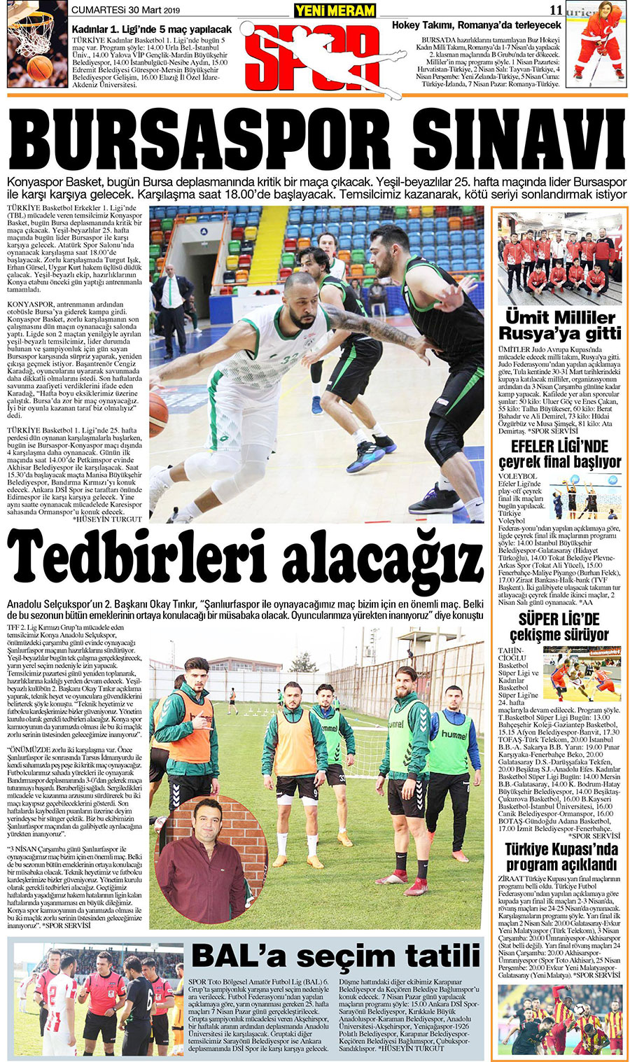 30 Mart 2019 Yeni Meram Gazetesi