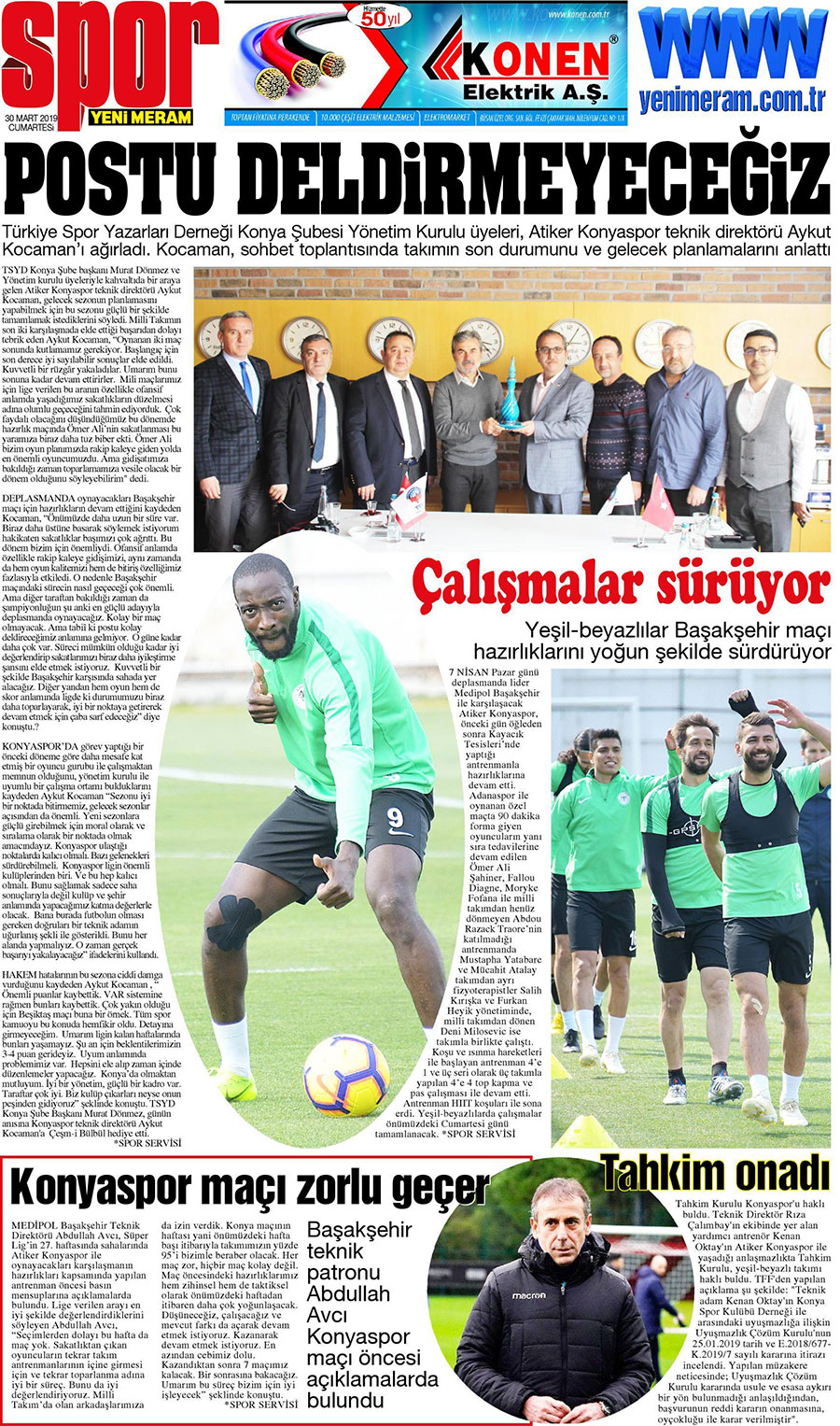 30 Mart 2019 Yeni Meram Gazetesi