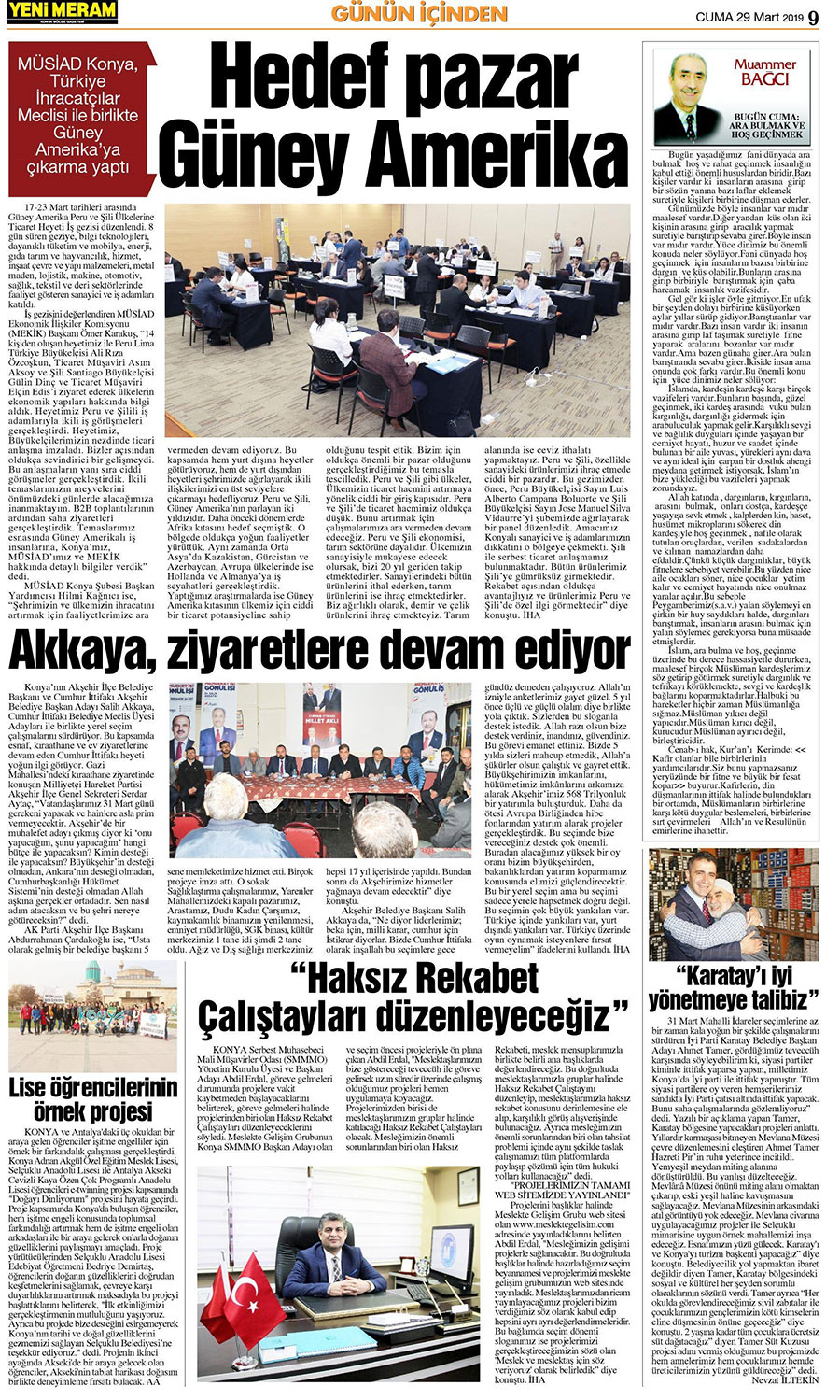 29 Mart 2019 Yeni Meram Gazetesi