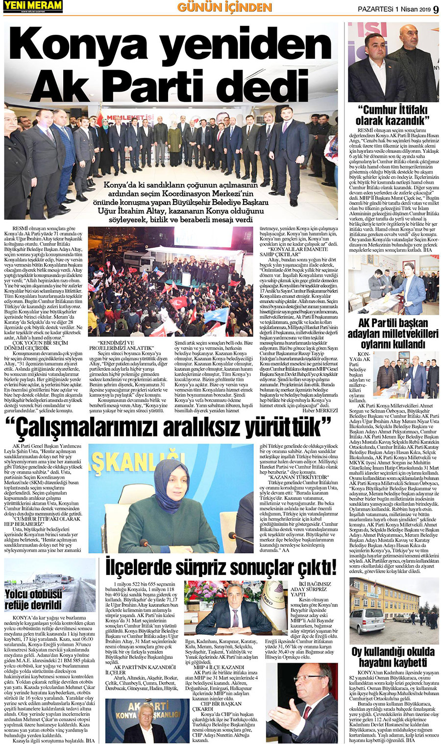 1 Nisan 2019 Yeni Meram Gazetesi