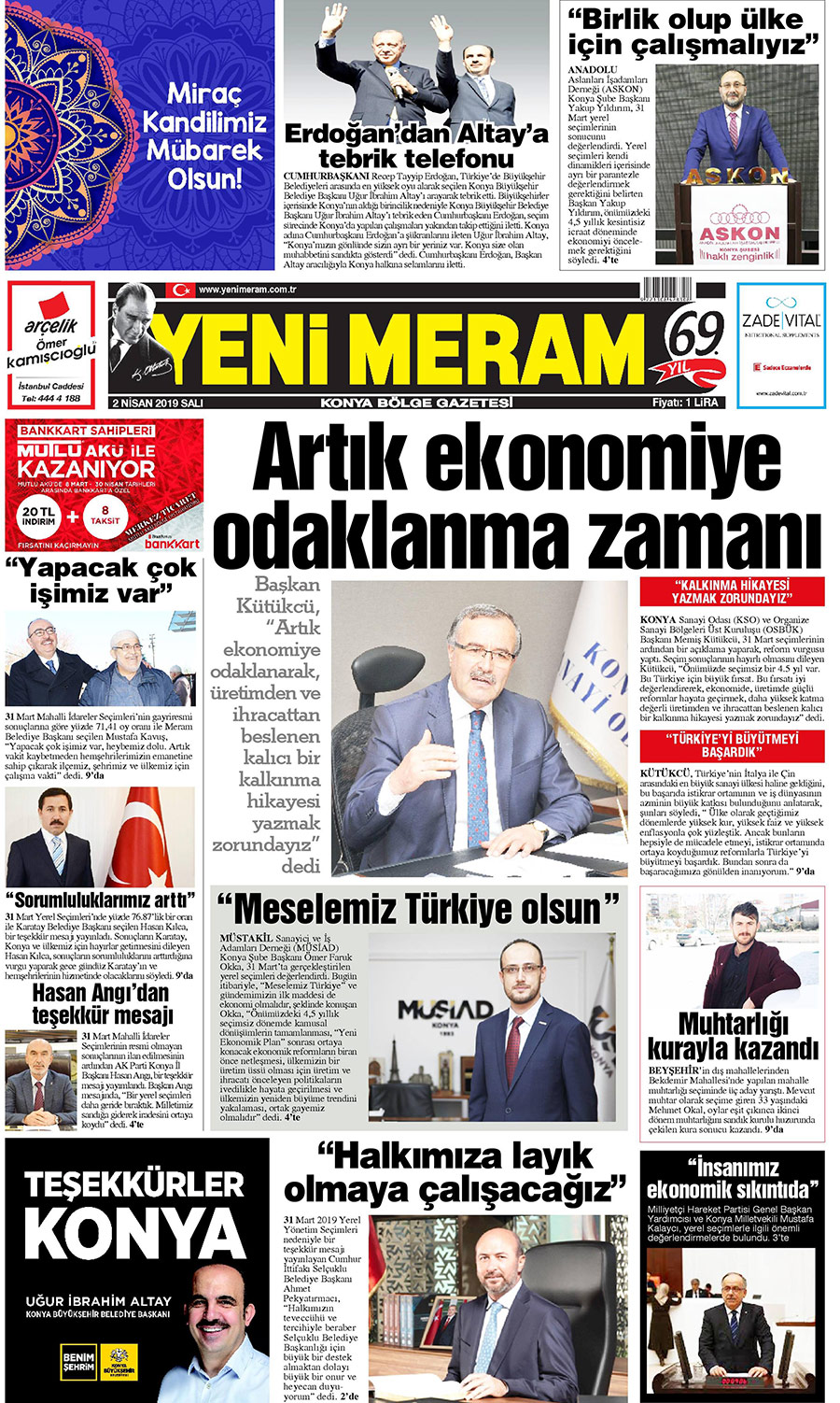 2 Nisan 2019 Yeni Meram Gazetesi