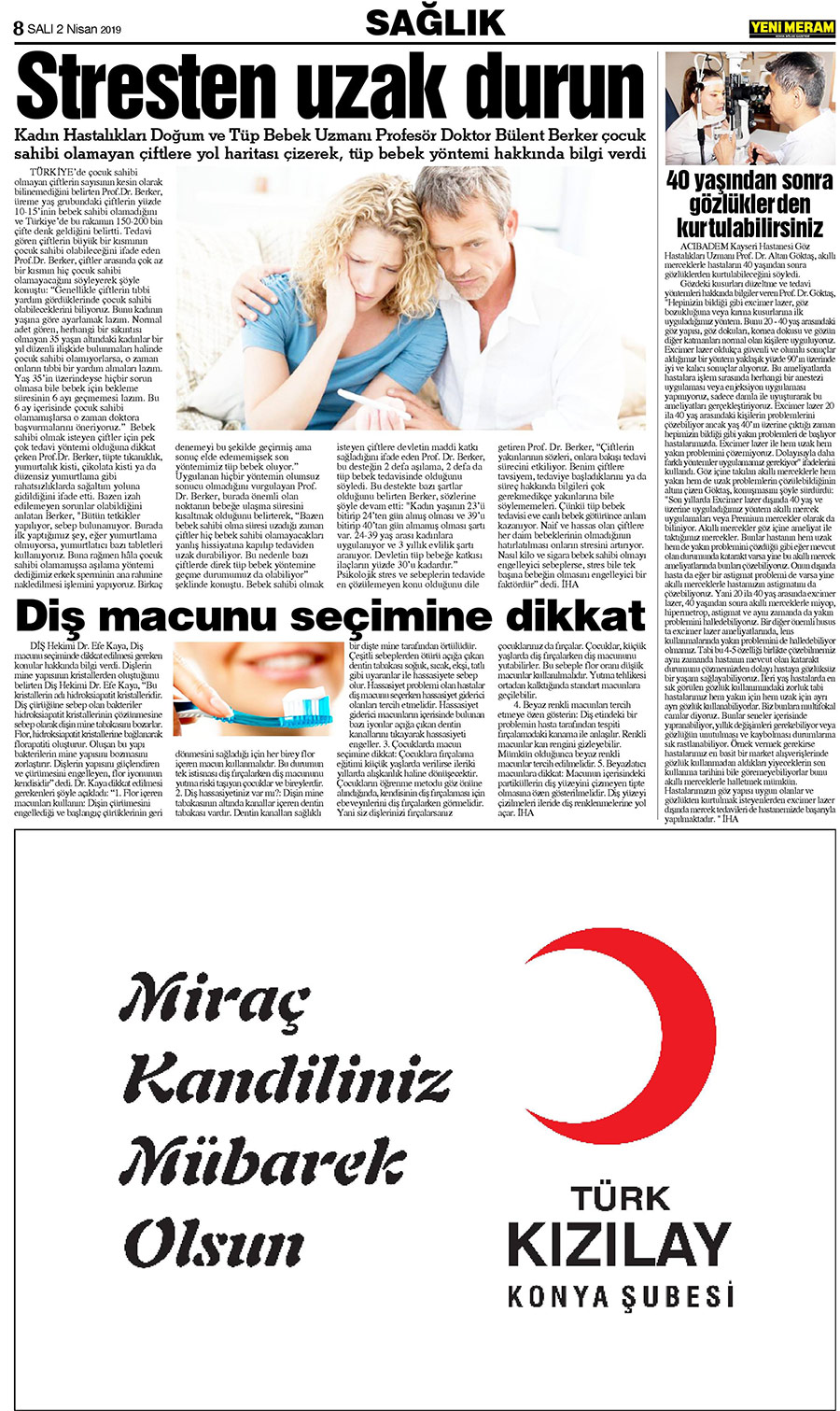 2 Nisan 2019 Yeni Meram Gazetesi